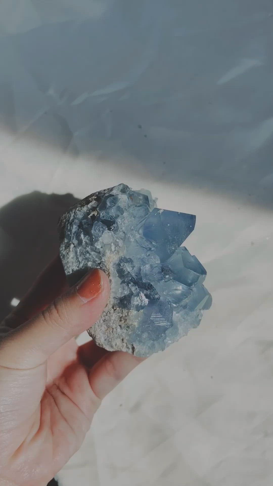 Celestite Clusters from Madagascar