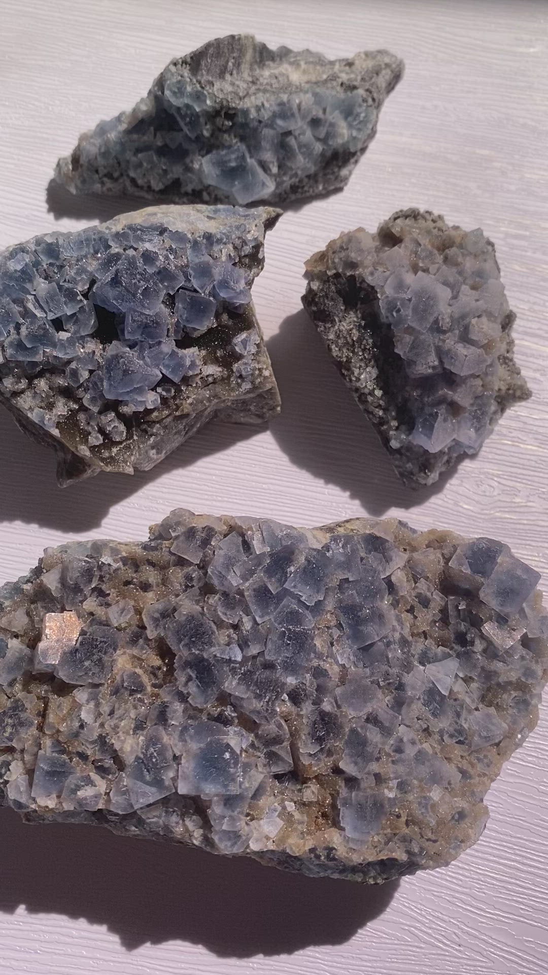 Icy Blue Cubic Fluorite from Fujian