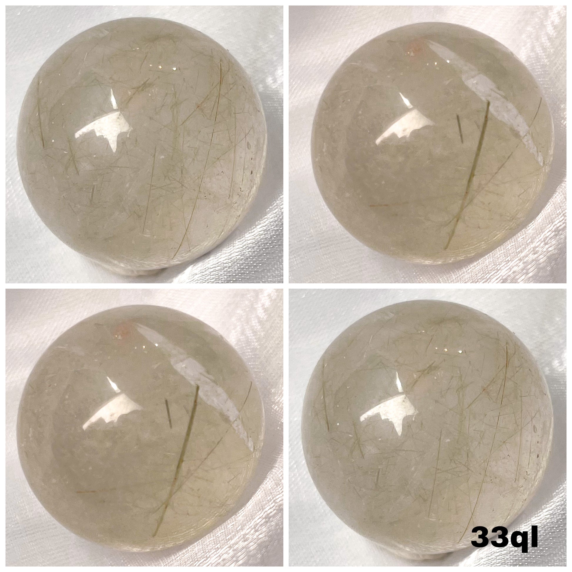 Golden Rutilated Quartz Mini Spheres