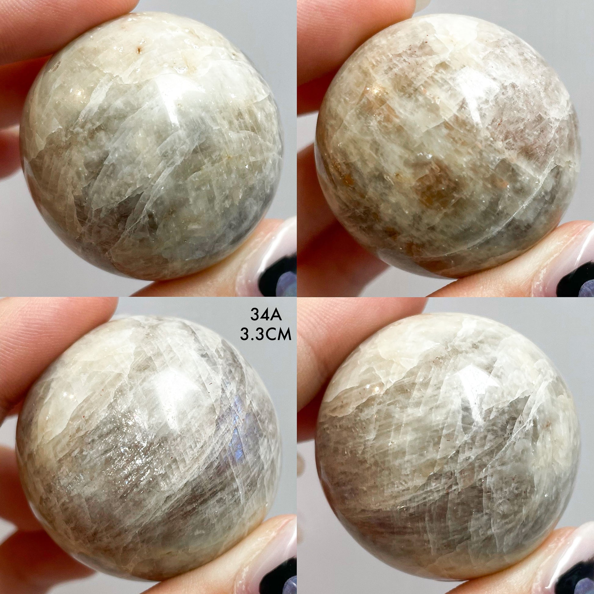 Polished Sunstone Moonstone Mini Spheres