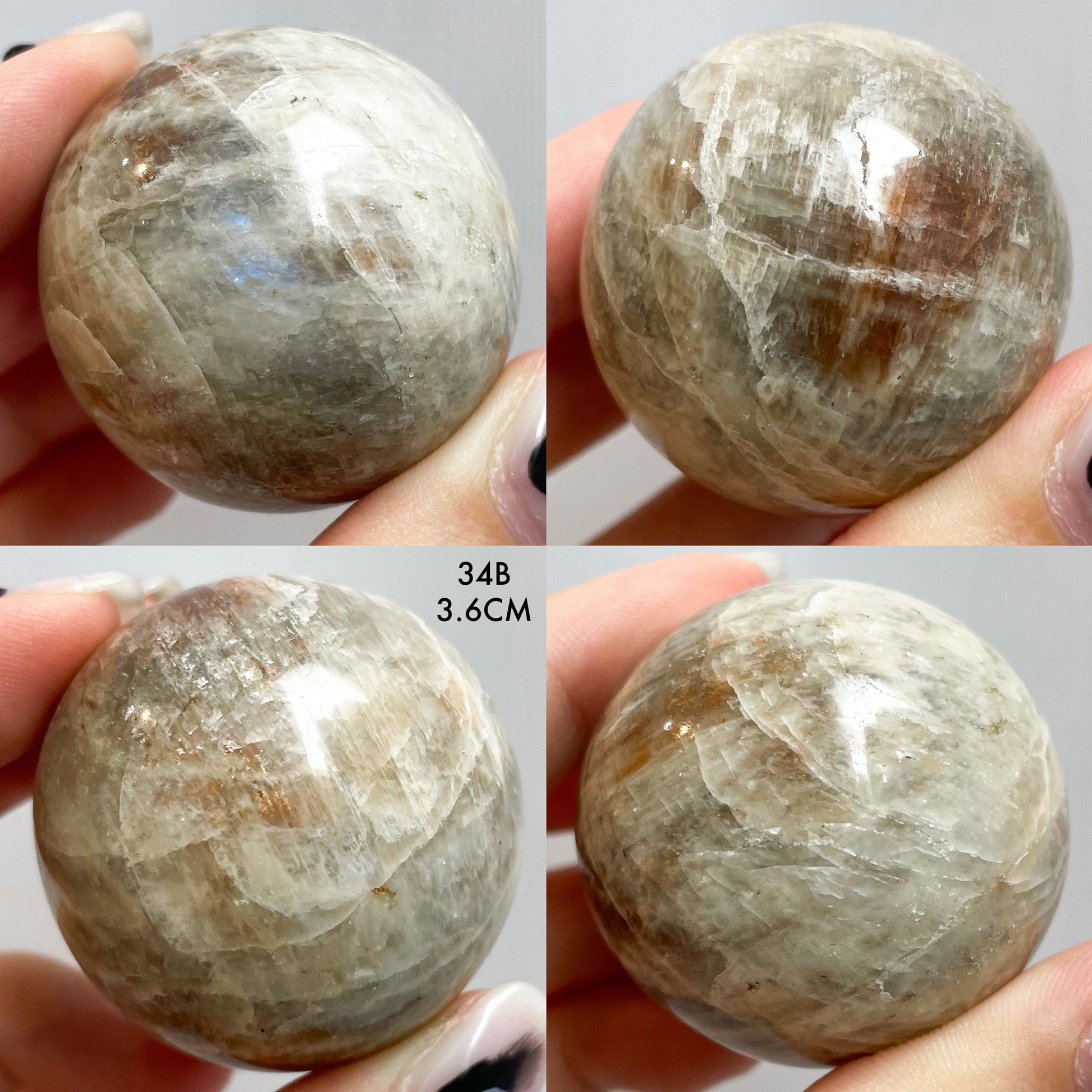 Polished Sunstone Moonstone Mini Spheres