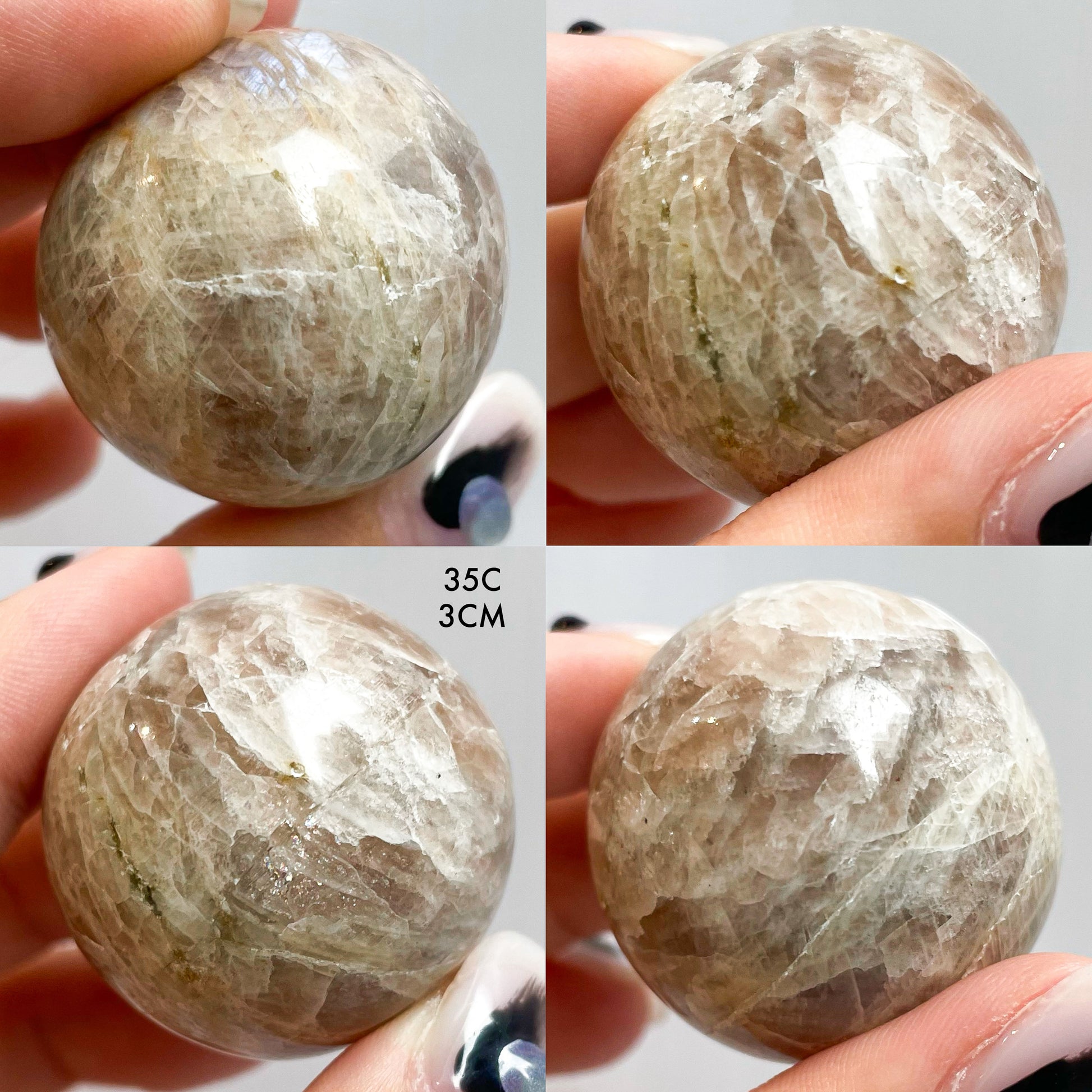 Polished Sunstone Moonstone Mini Spheres