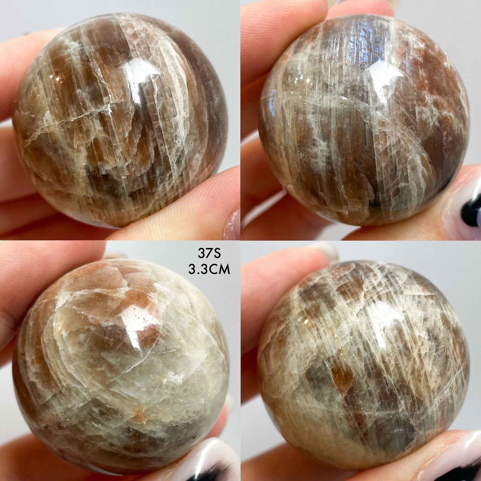 Polished Sunstone Moonstone Mini Spheres