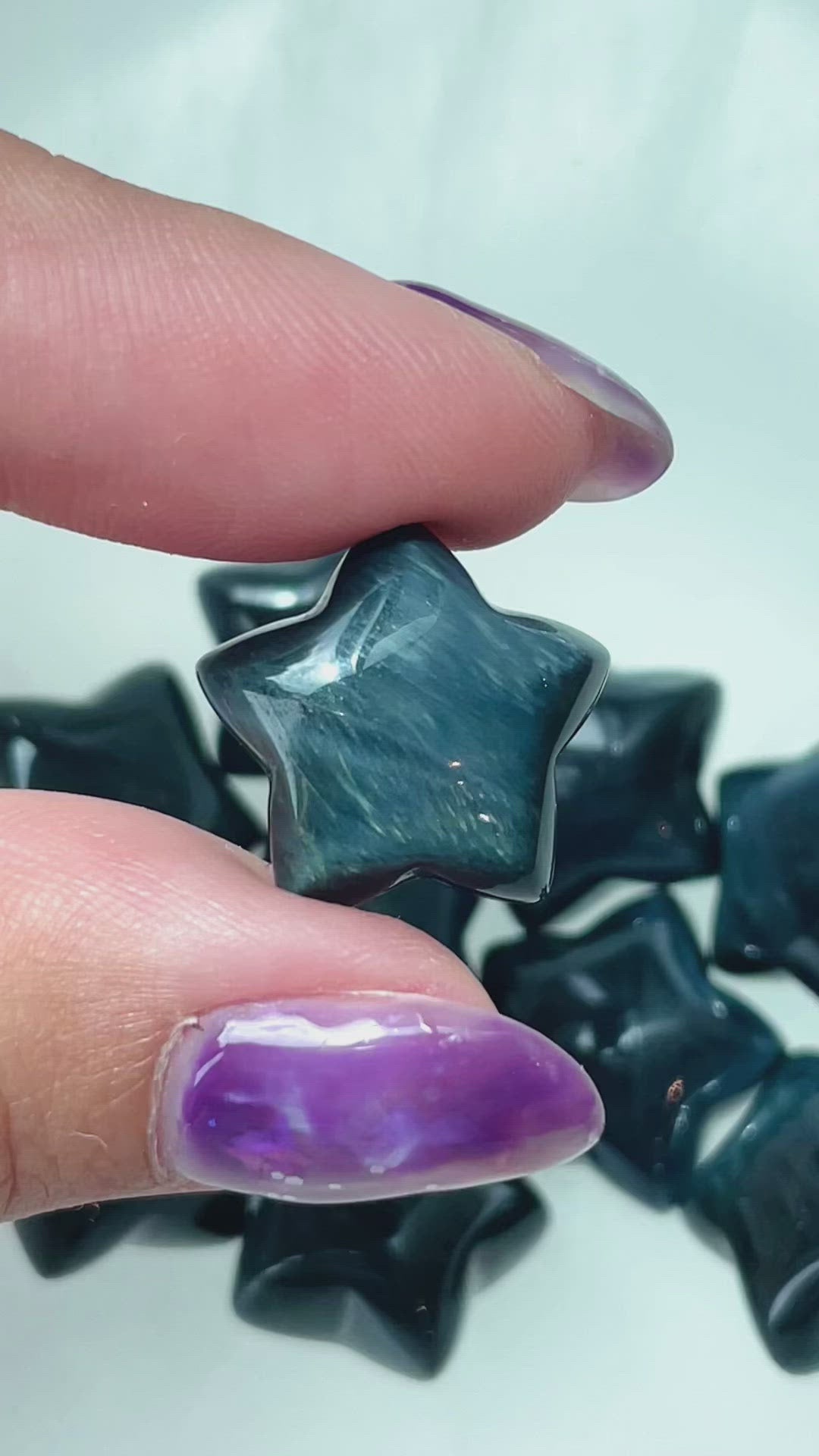 Blue Tiger Eye Flashy Mini Stars