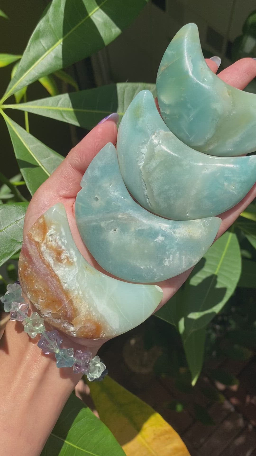 Sky Blue Quartz Moon
