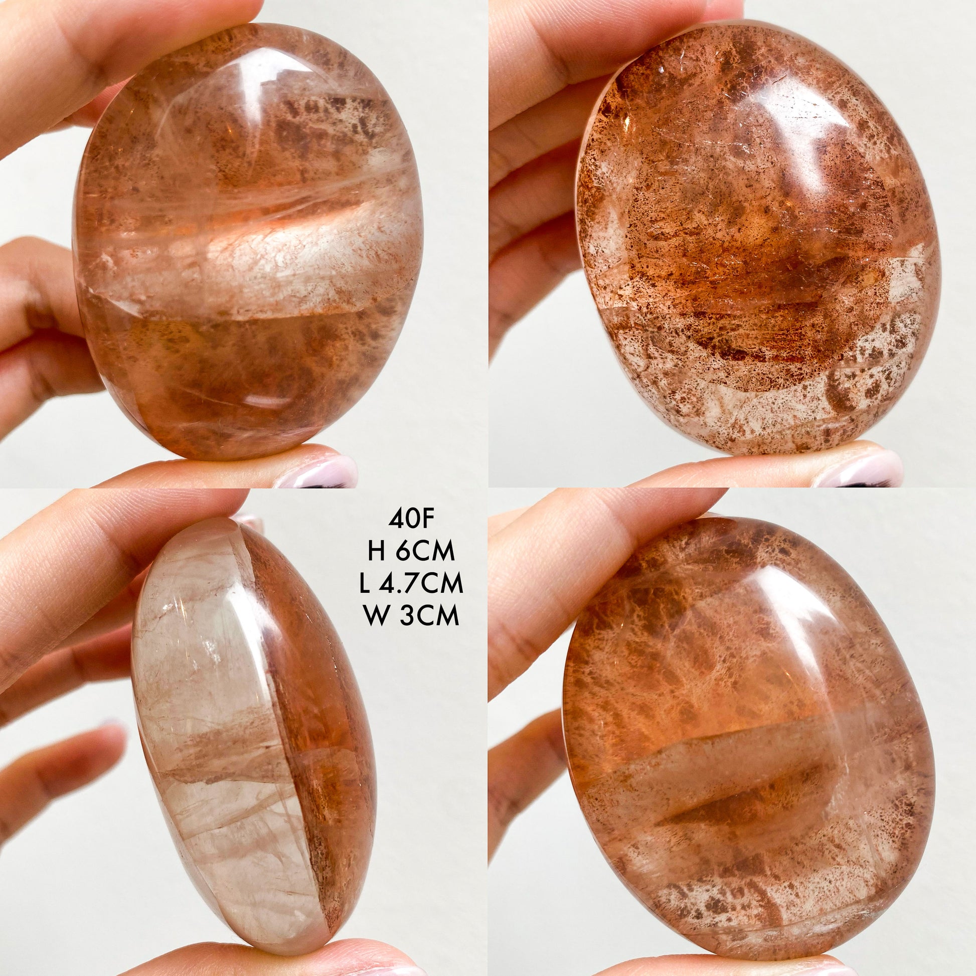 Polished Fire Quartz Palmstones