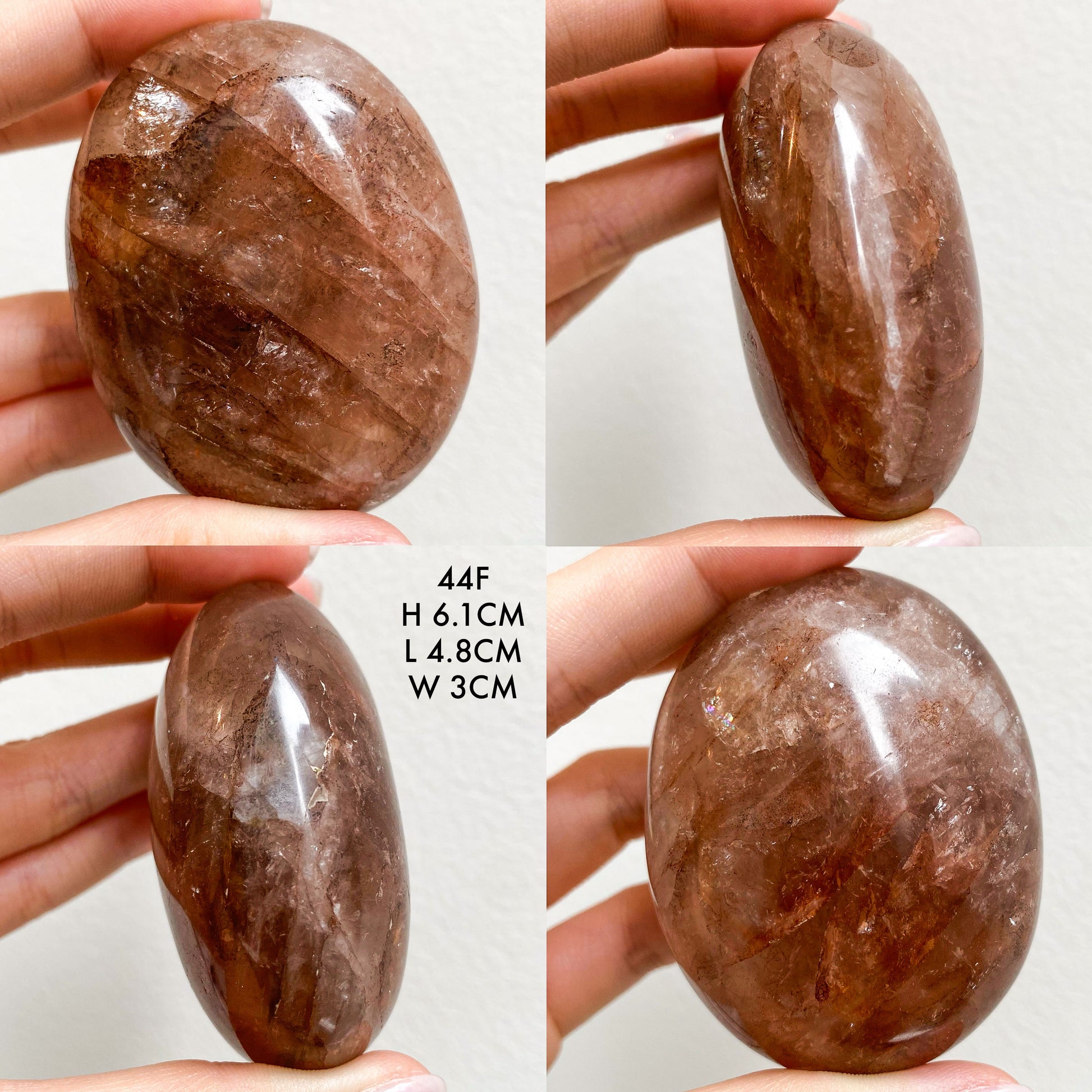 Polished Fire Quartz Palmstones