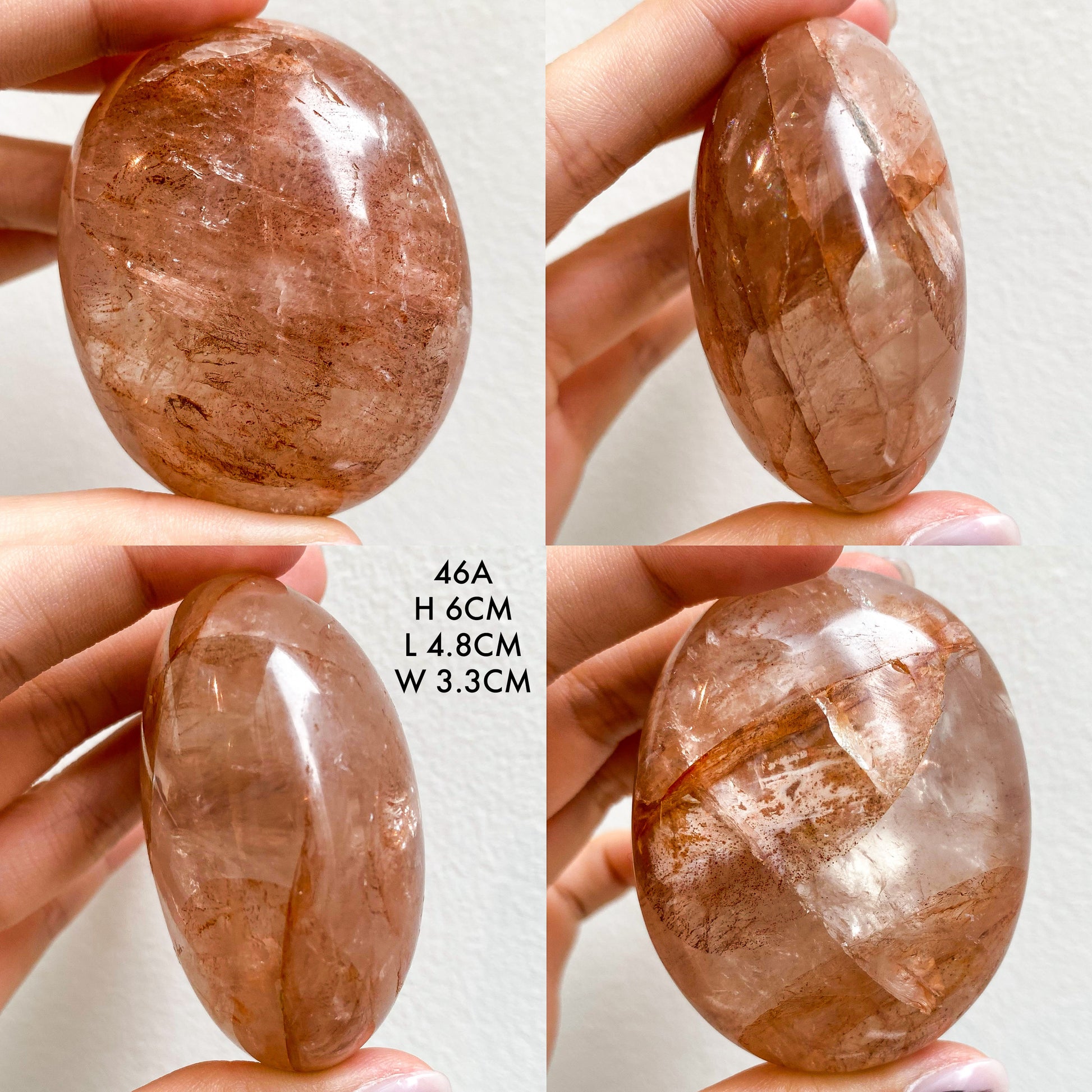 Polished Fire Quartz Palmstones