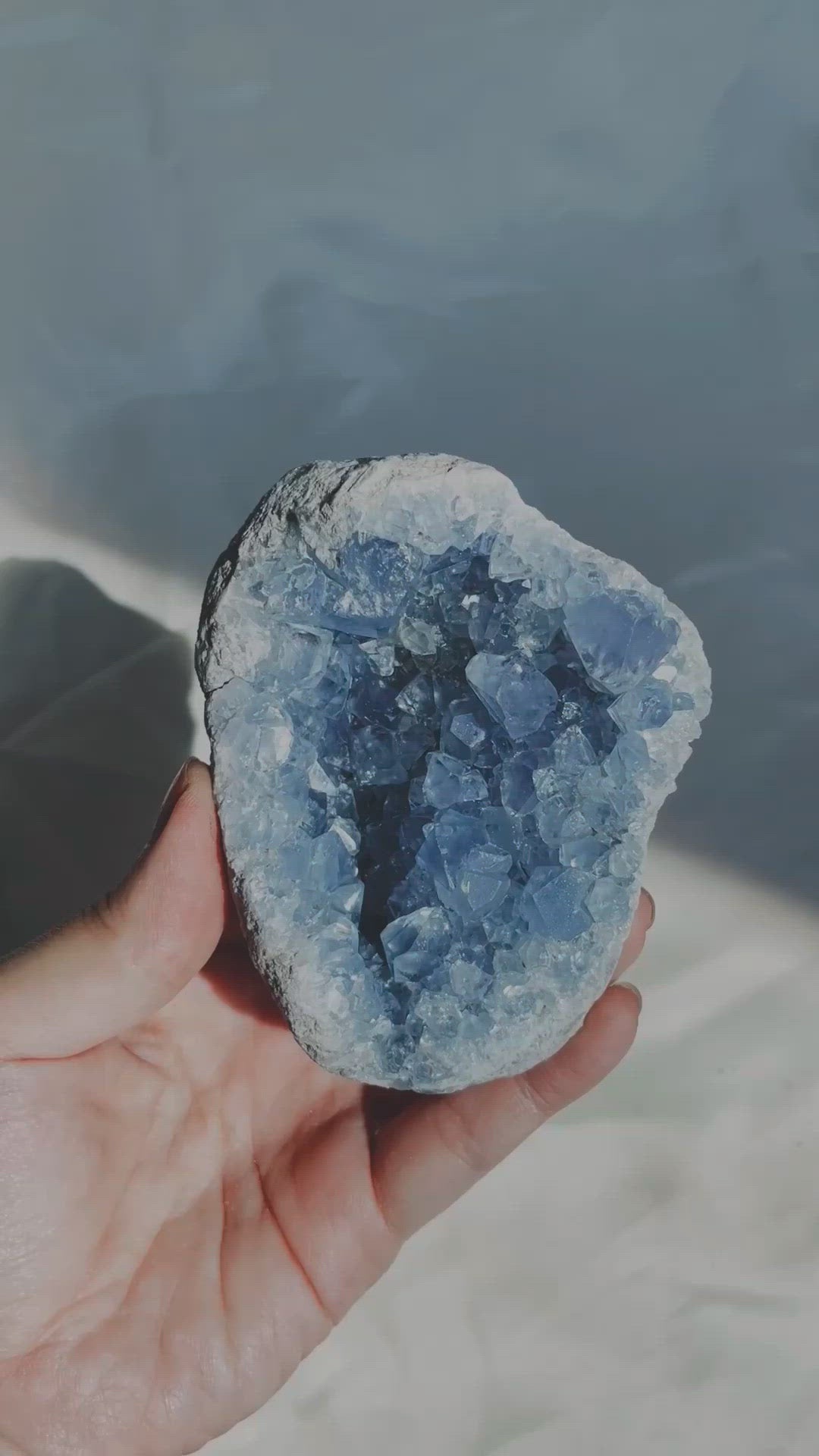 Celestite Clusters from Madagascar