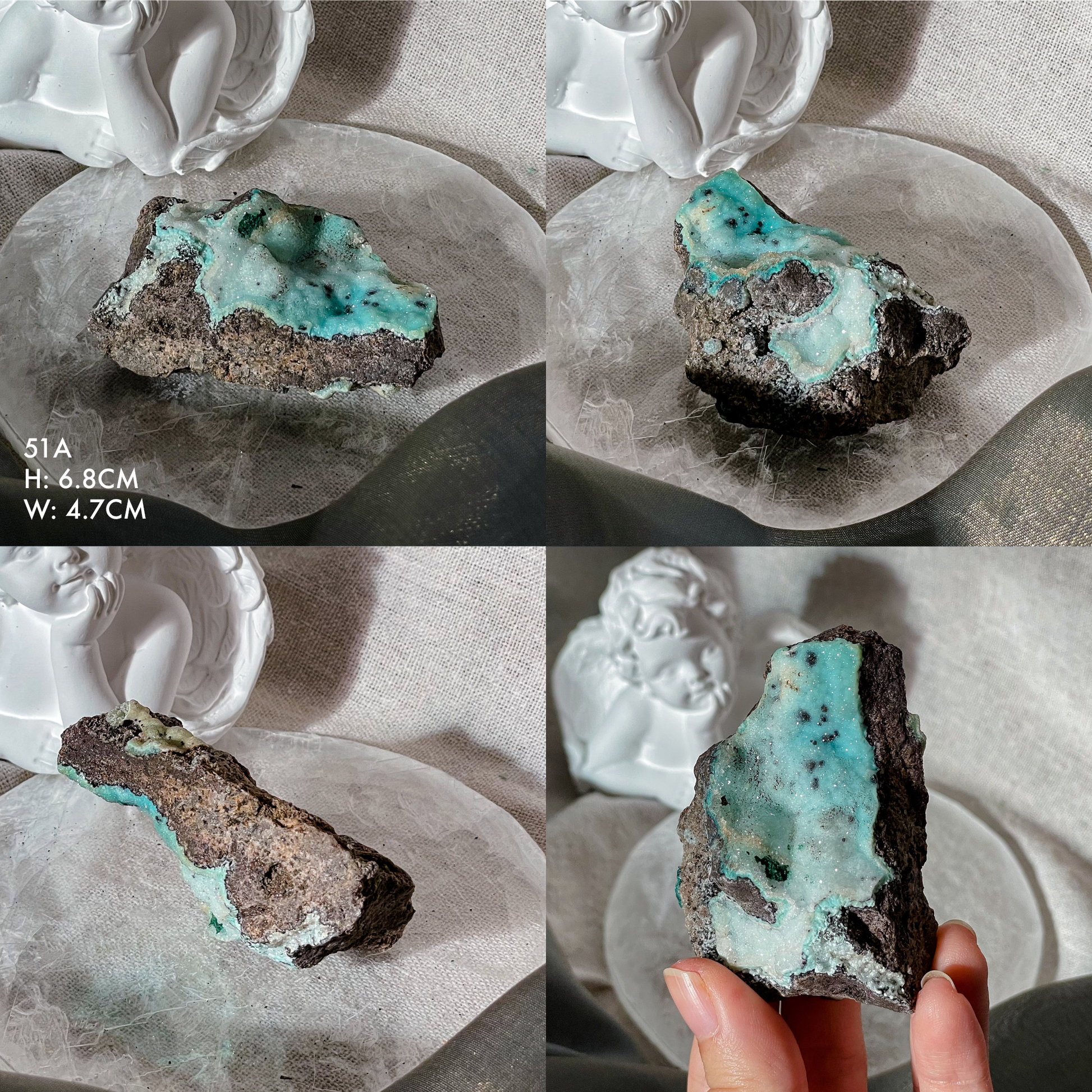Druzy Chrysocolla on Matrix