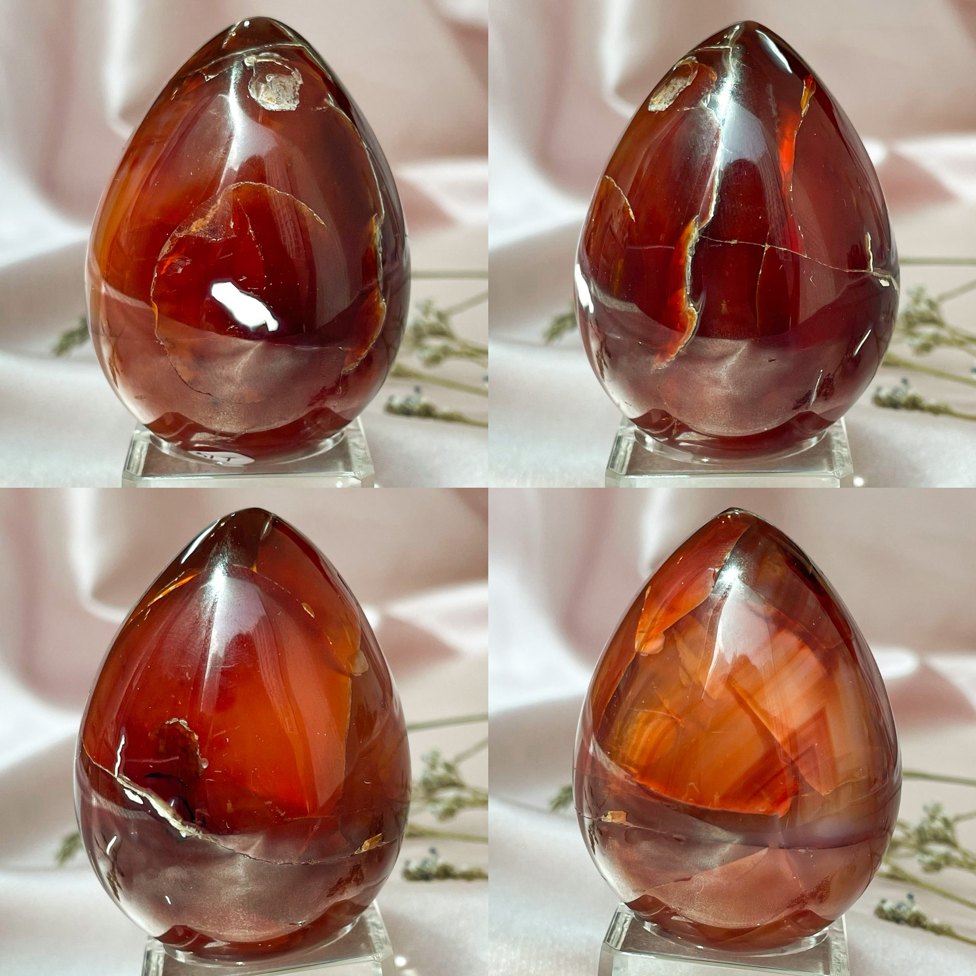 Carnelian Eggs for Creativity, Confidence and Fertility