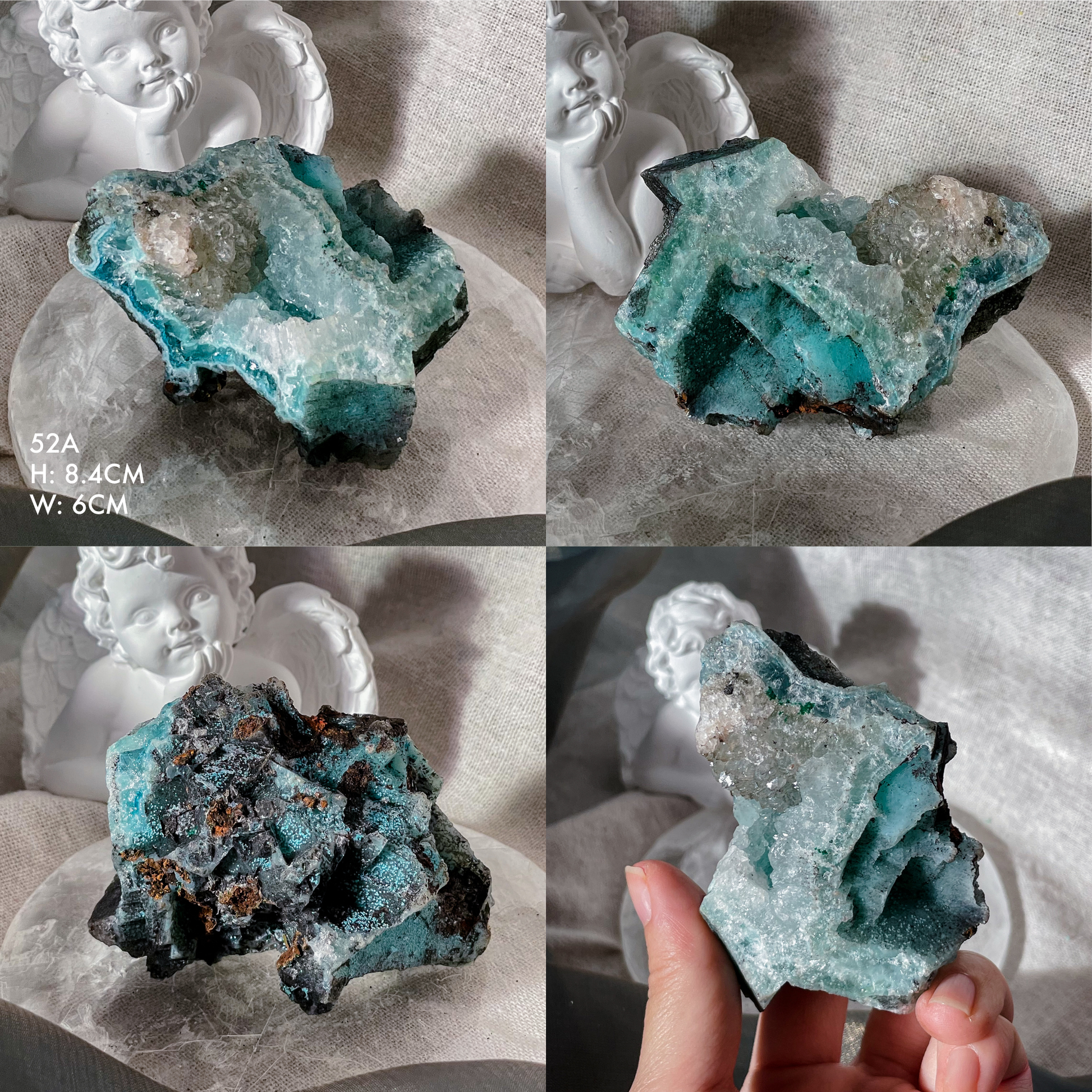 Druzy Chrysocolla on Matrix