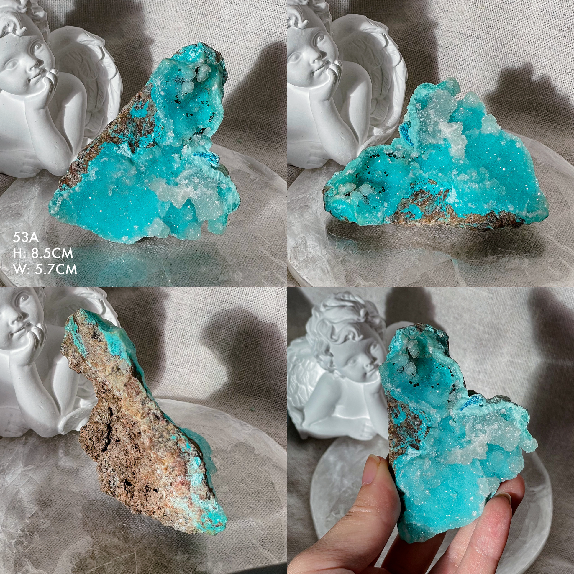 Druzy Chrysocolla on Matrix