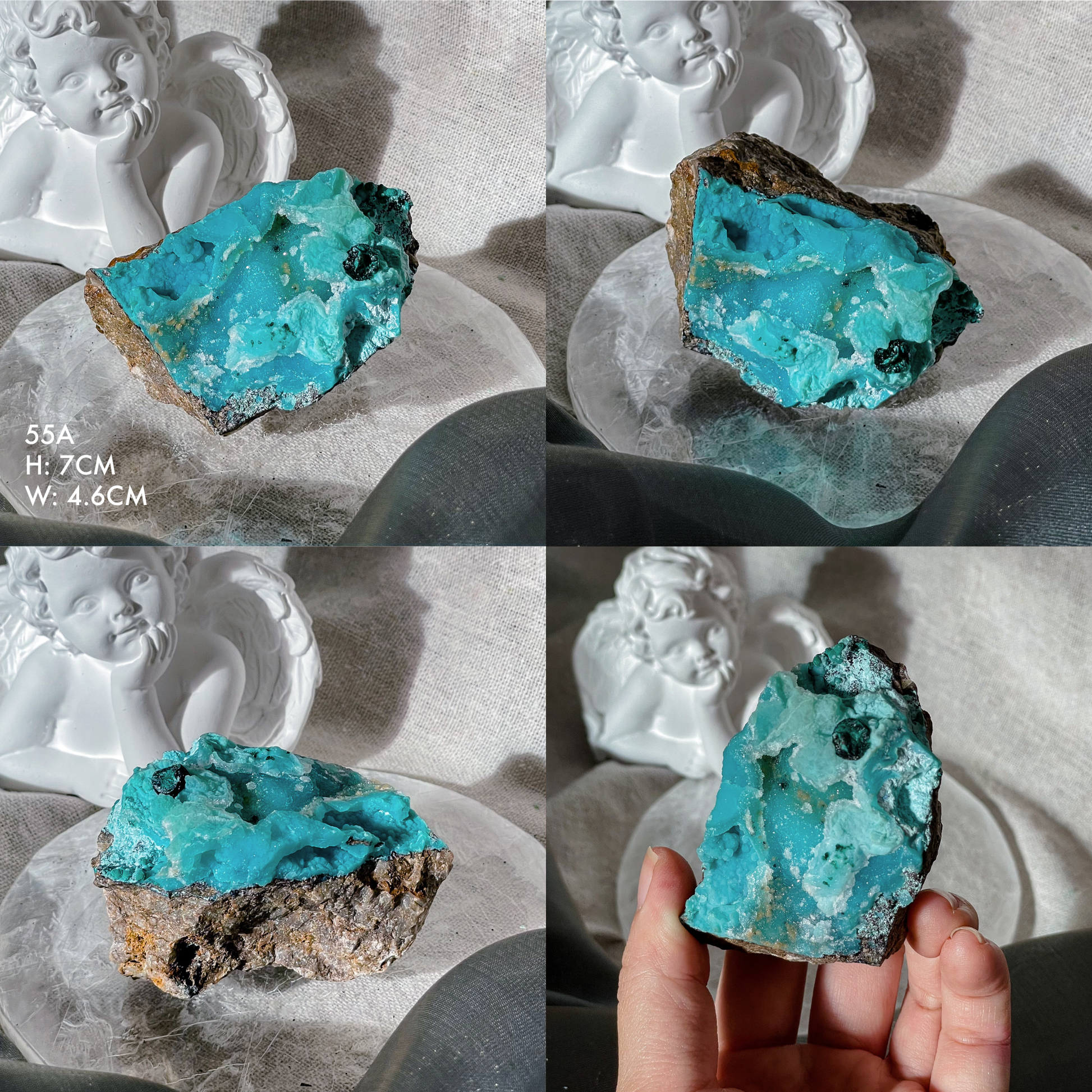 Druzy Chrysocolla on Matrix