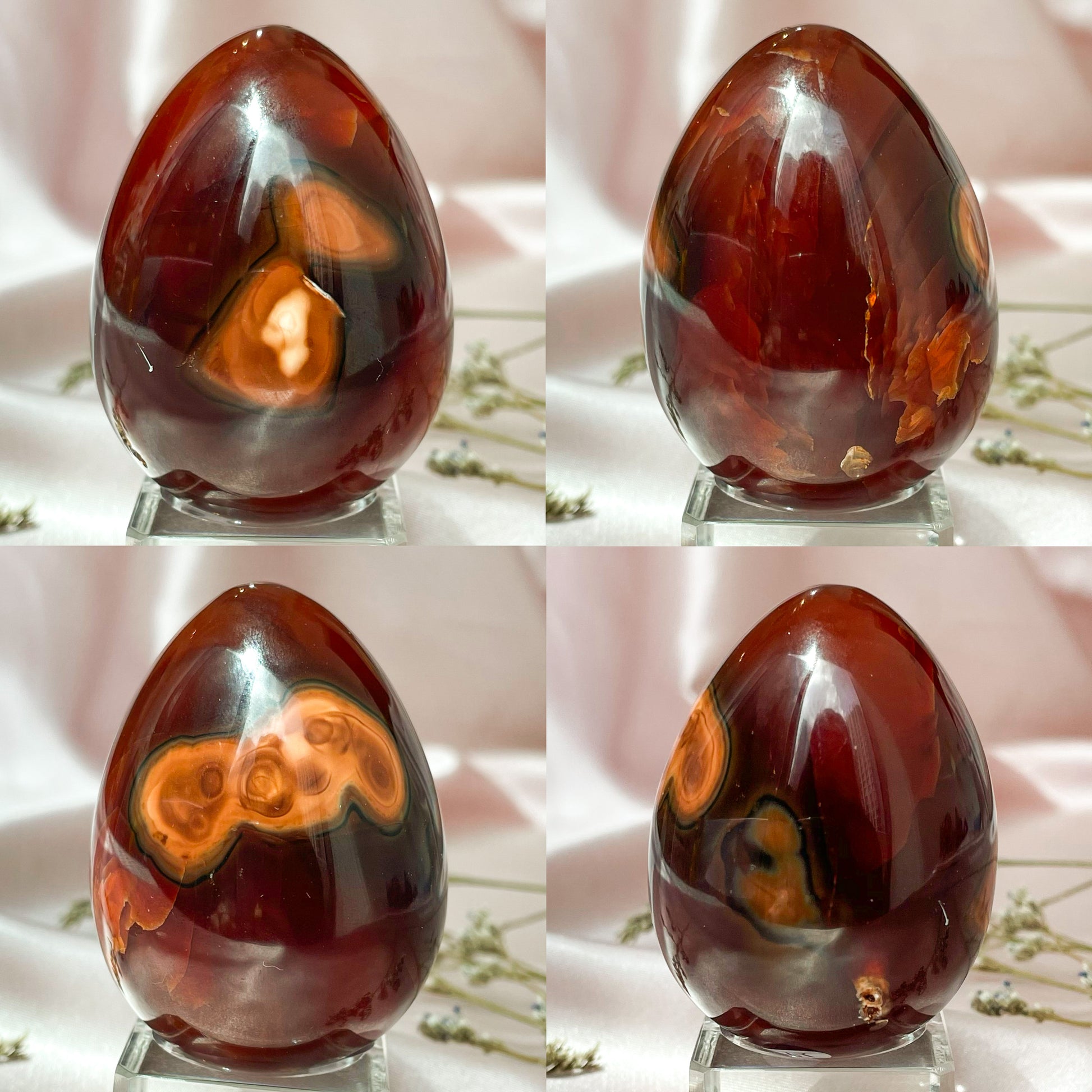 Carnelian Eggs for Creativity, Confidence and Fertility
