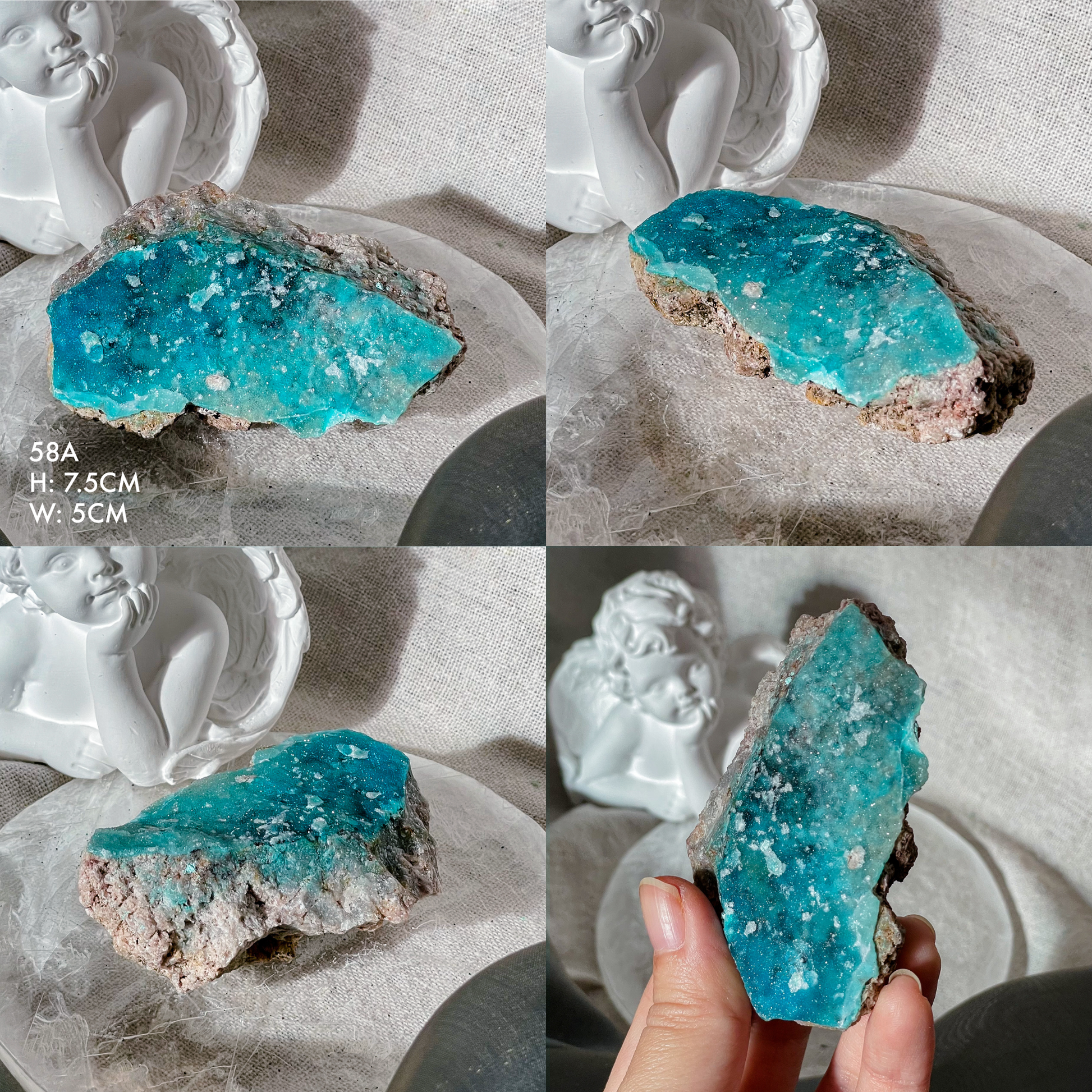 Druzy Chrysocolla on Matrix