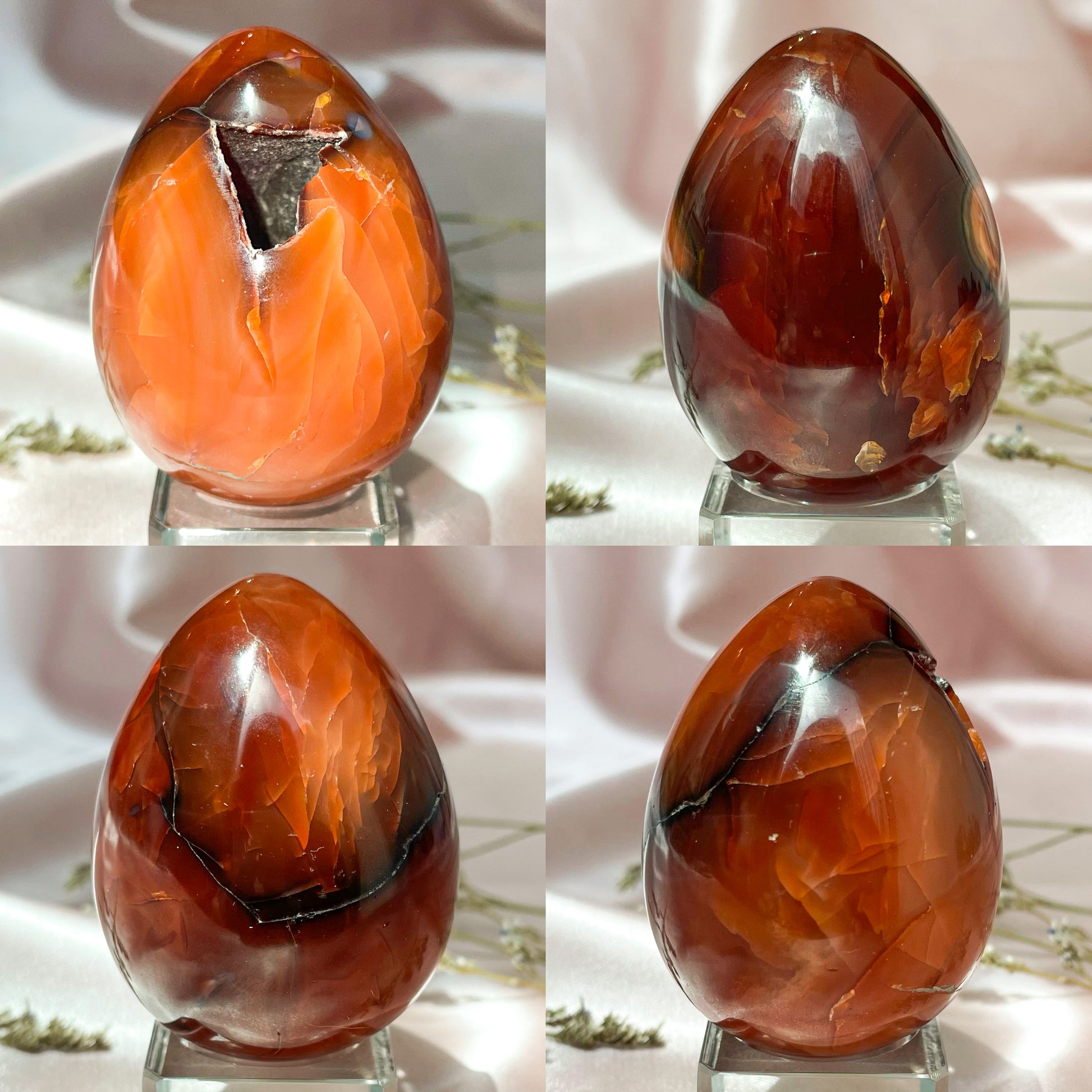 Carnelian Eggs for Creativity, Confidence and Fertility