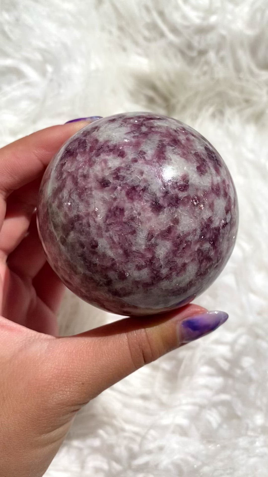 Lepidolite with Mica Sphere C