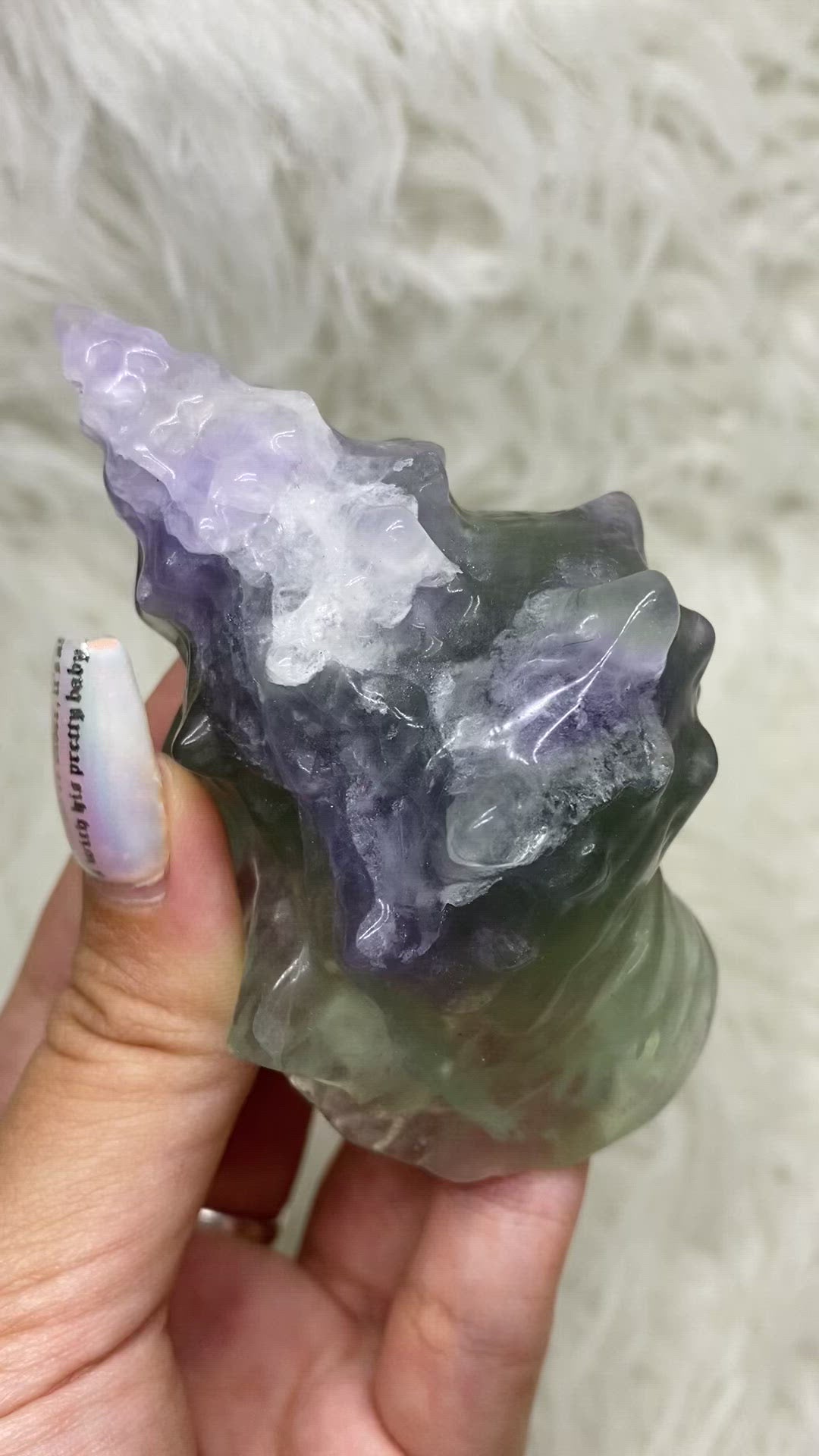 Carved Fluorite Seashells