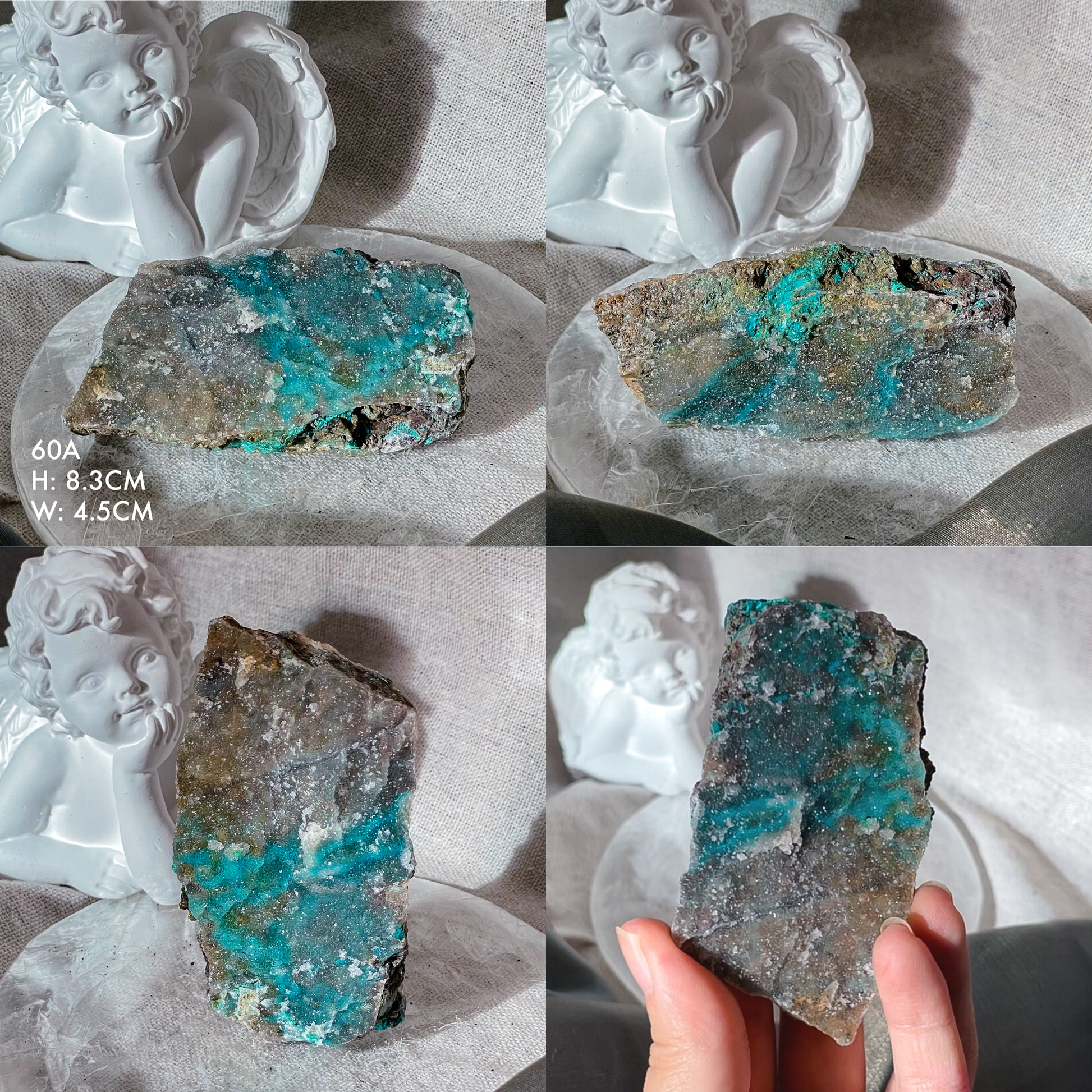 Druzy Chrysocolla on Matrix