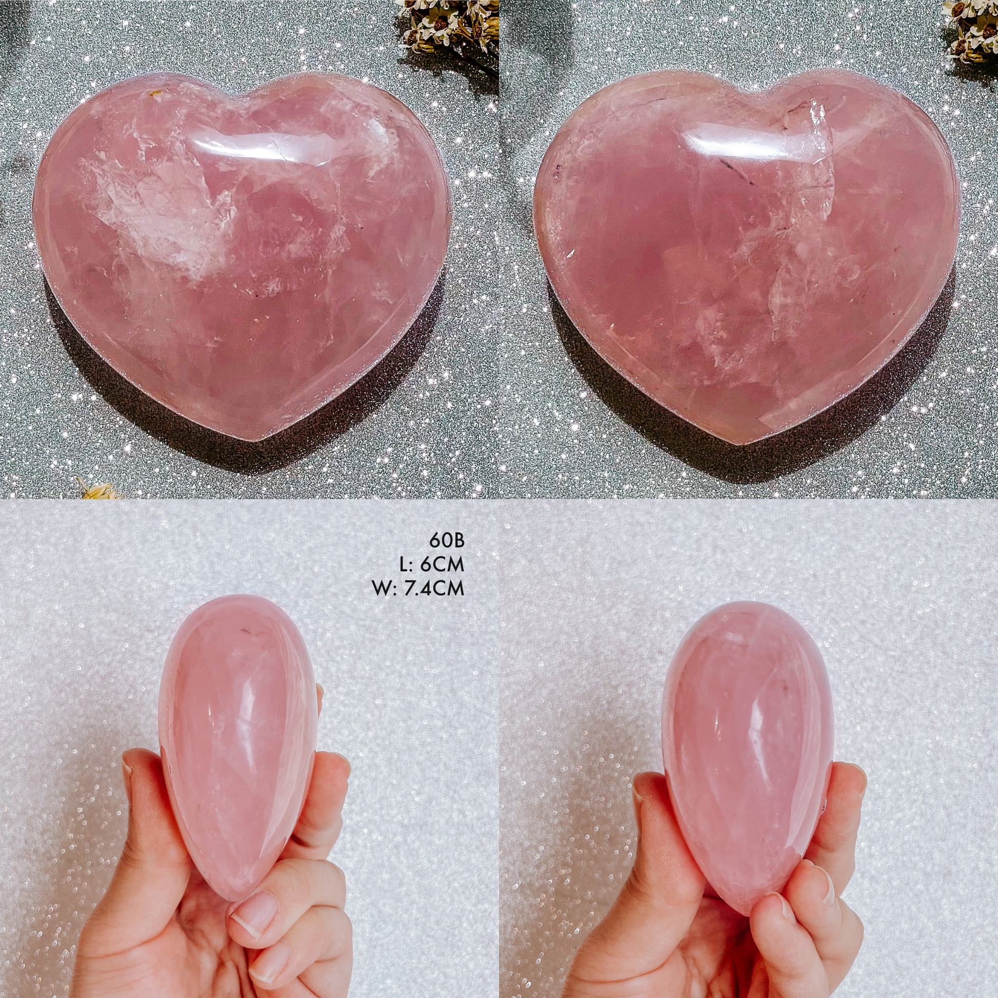 Rose Quartz Madagascar Heart