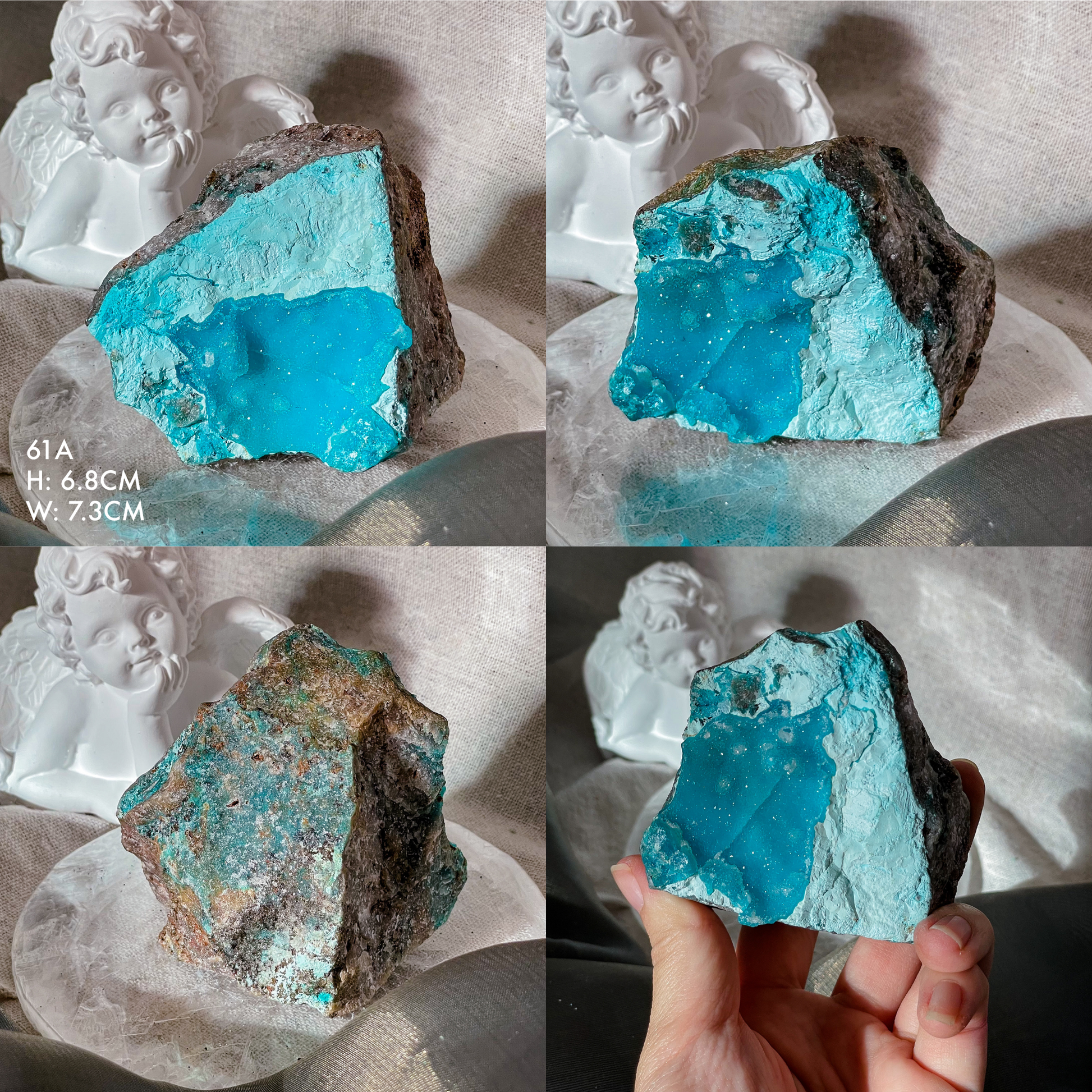 Druzy Chrysocolla on Matrix