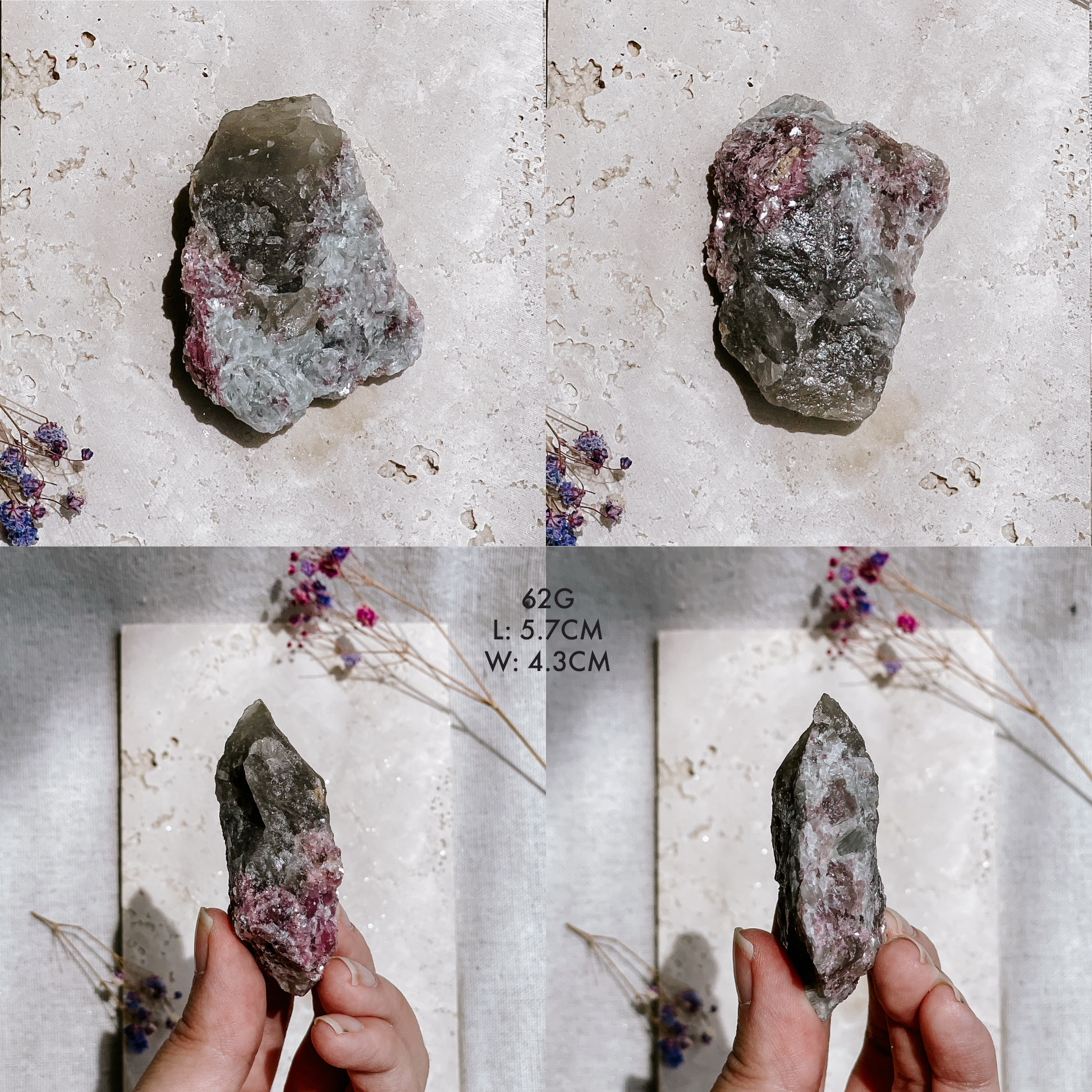 Raw Lepidolite with Albite
