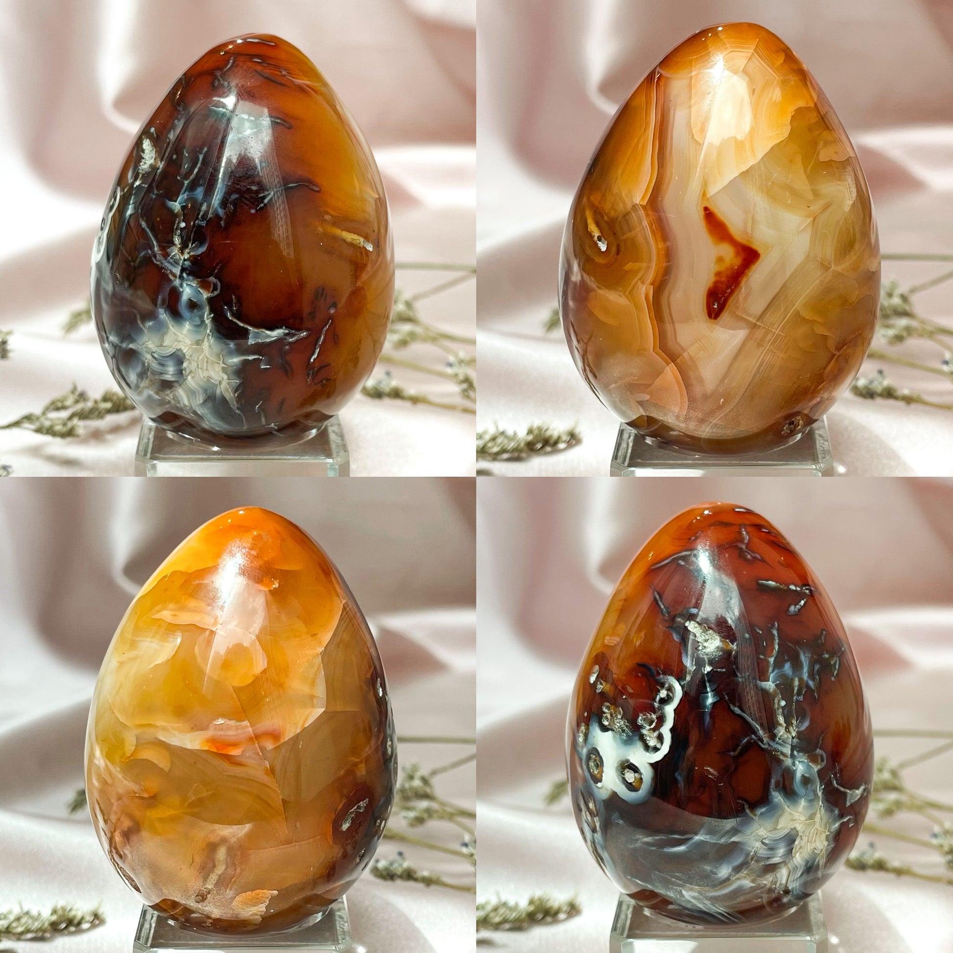 Carnelian Eggs for Creativity, Confidence and Fertility