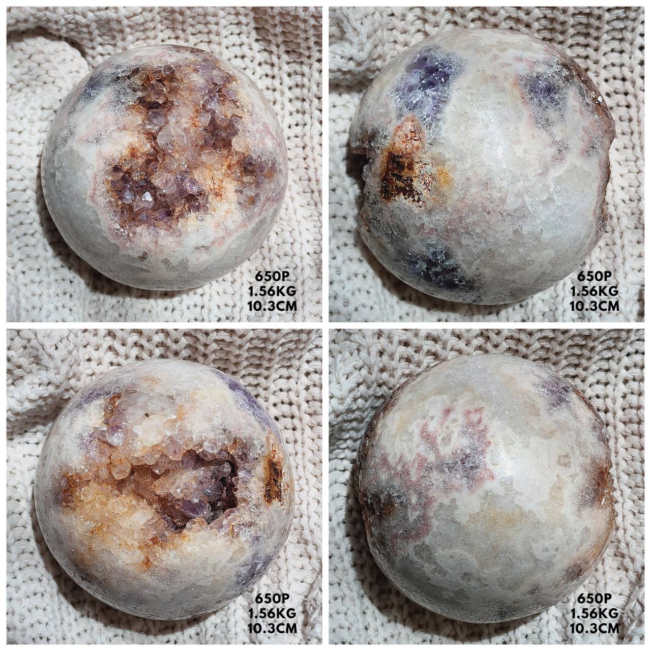 Pink Amethyst Spheres