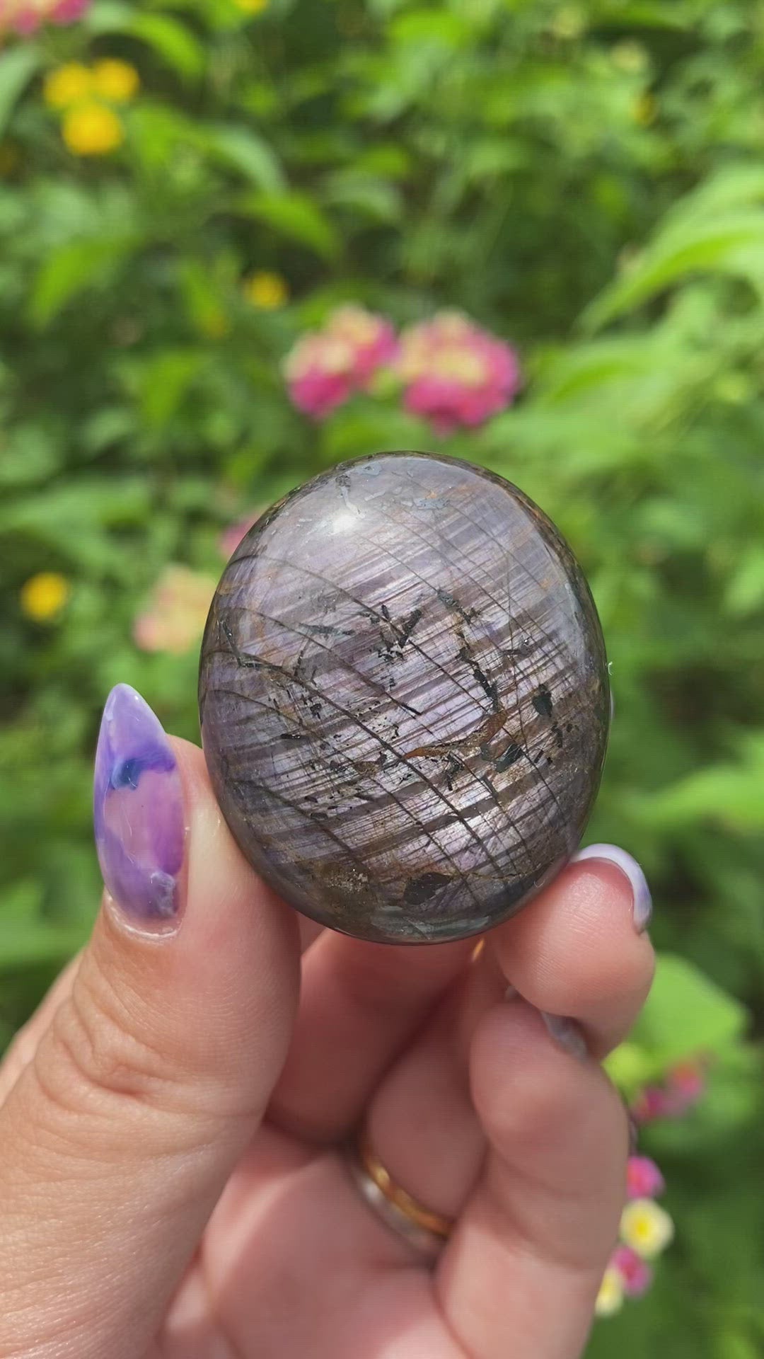 Flashy Ruby Crystal Precious Stone Mini Palmstone