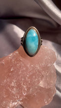 Load and play video in Gallery viewer, Larimar Marquise Silver Ring LR-01
