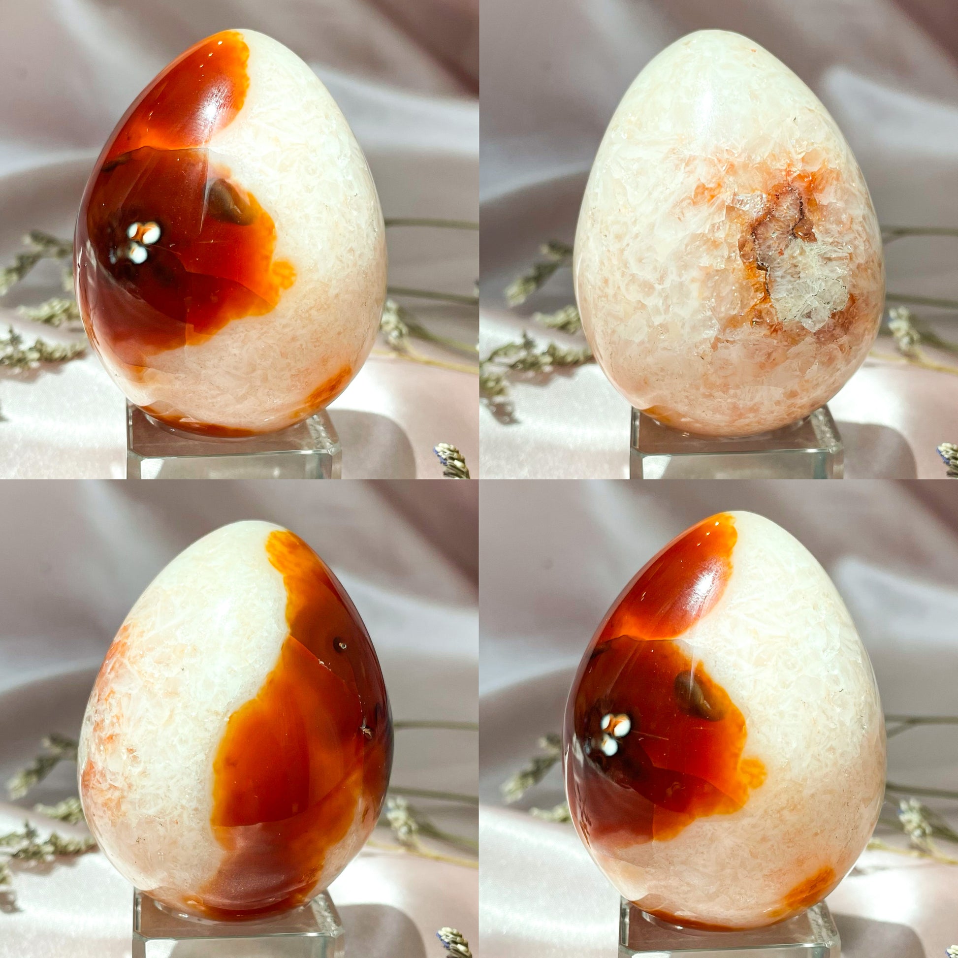 Carnelian Eggs for Creativity, Confidence and Fertility