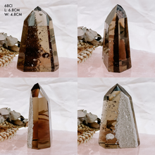Load image into Gallery viewer, Polished Smoky Garden Quartz with Lodolite Towers
