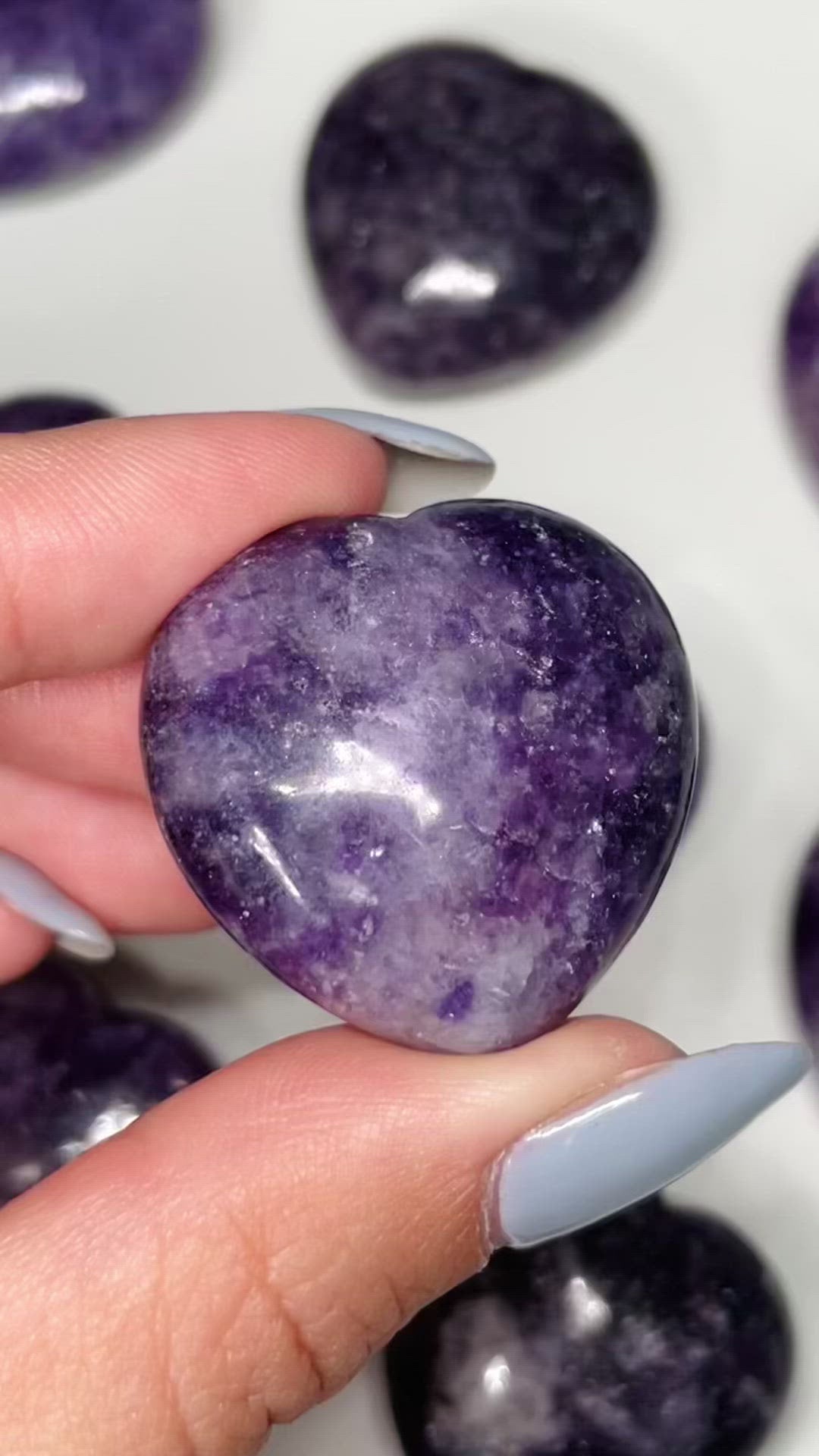 Lepidolite Puffy Mini Heart