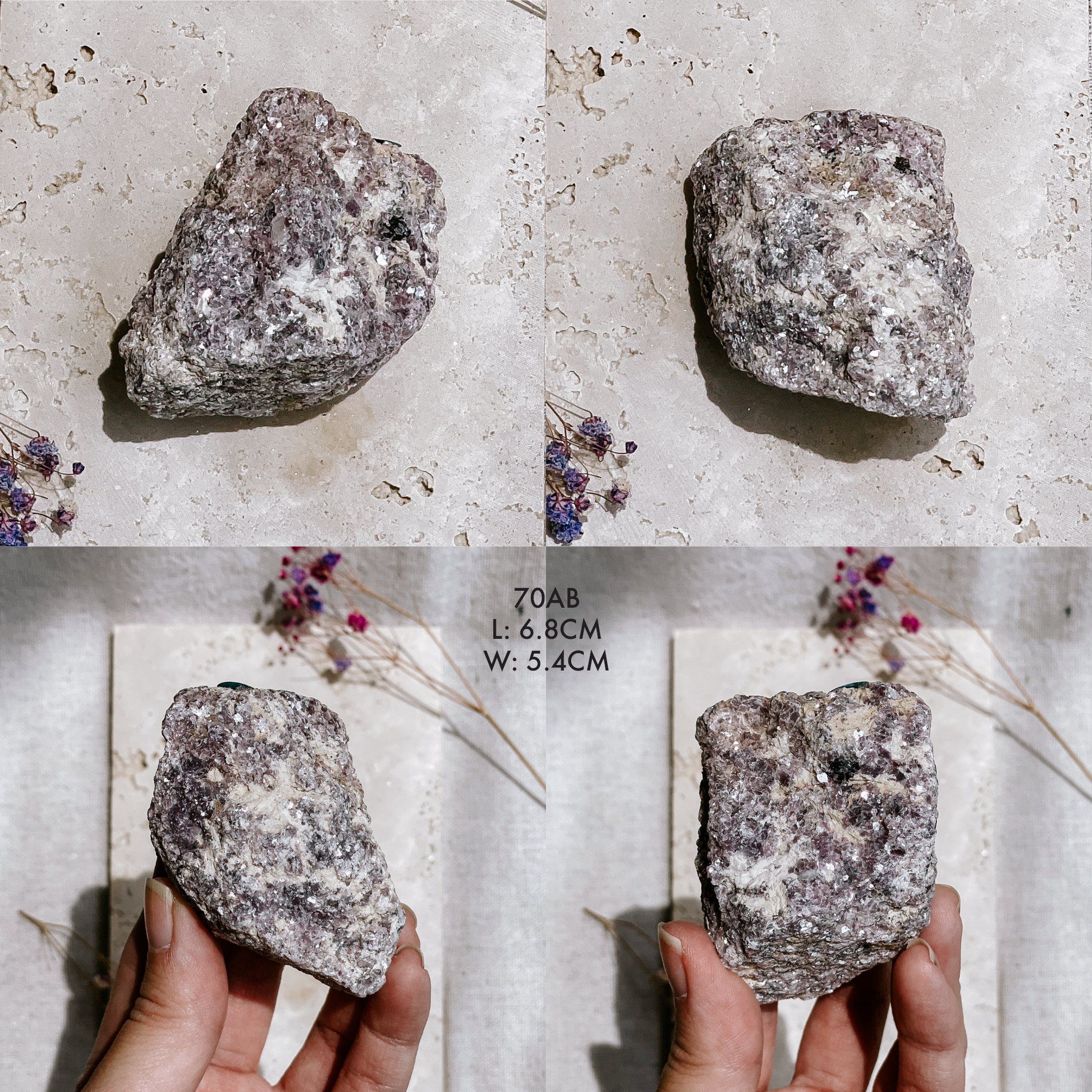 Raw Lepidolite with Albite