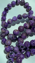 Load and play video in Gallery viewer, High Grade Charoite Bead Bracelet
