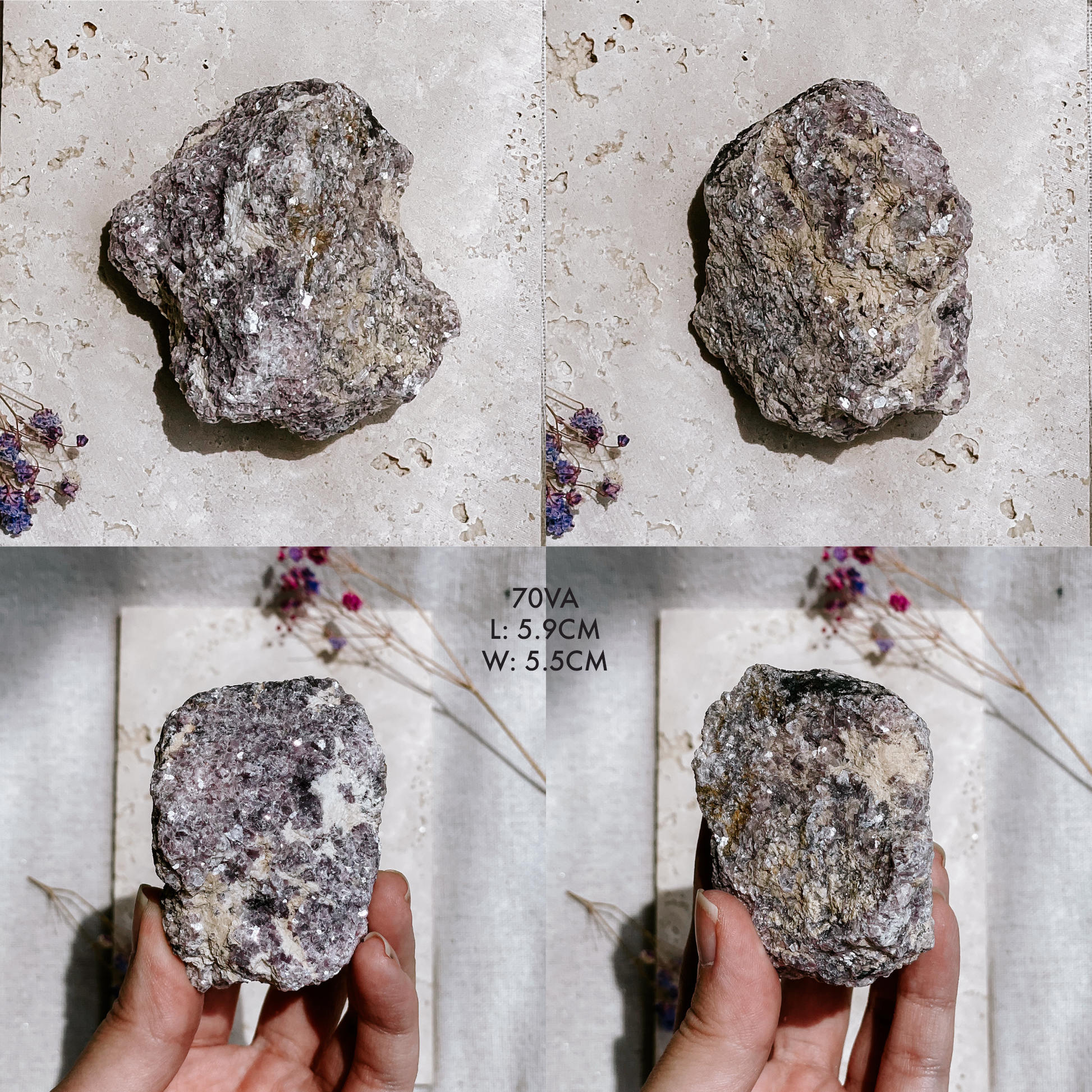 Raw Lepidolite with Albite