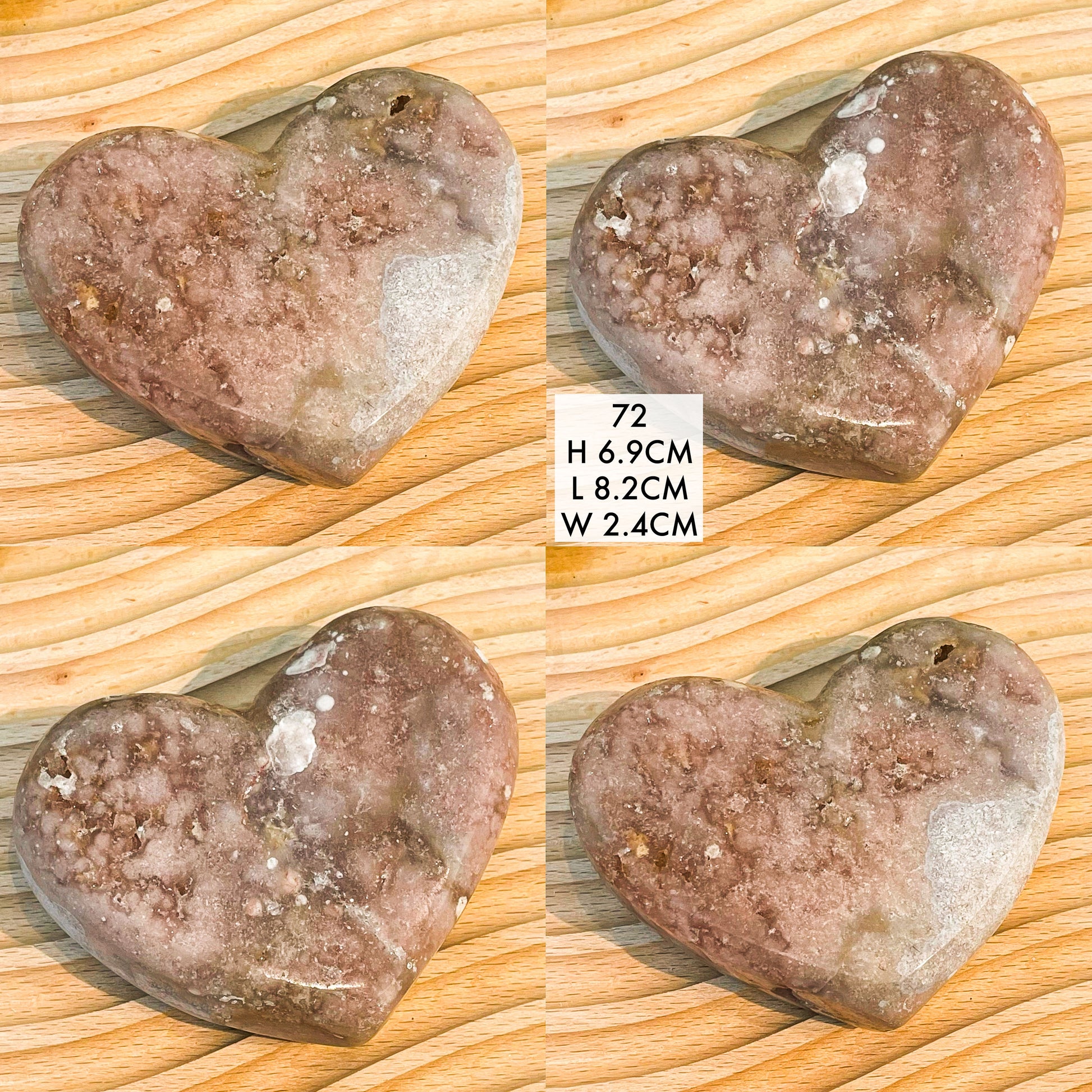 Pink Amethyst Hearts