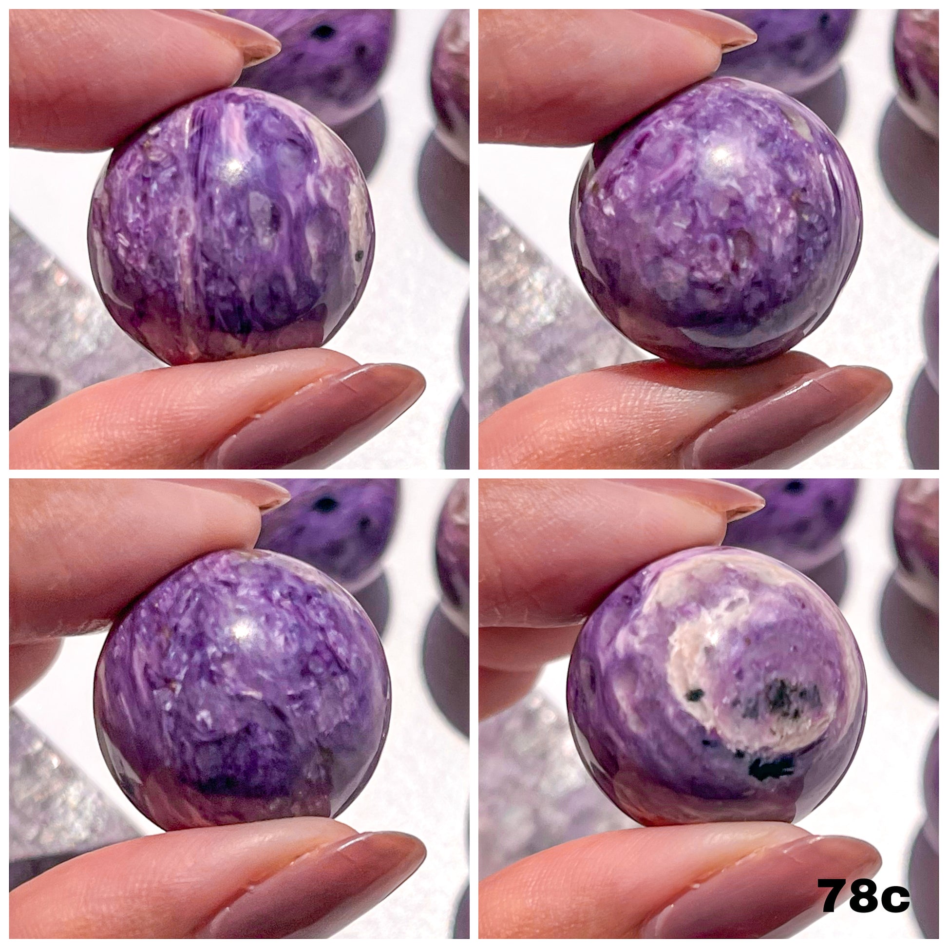 Rare Charoite Spheres