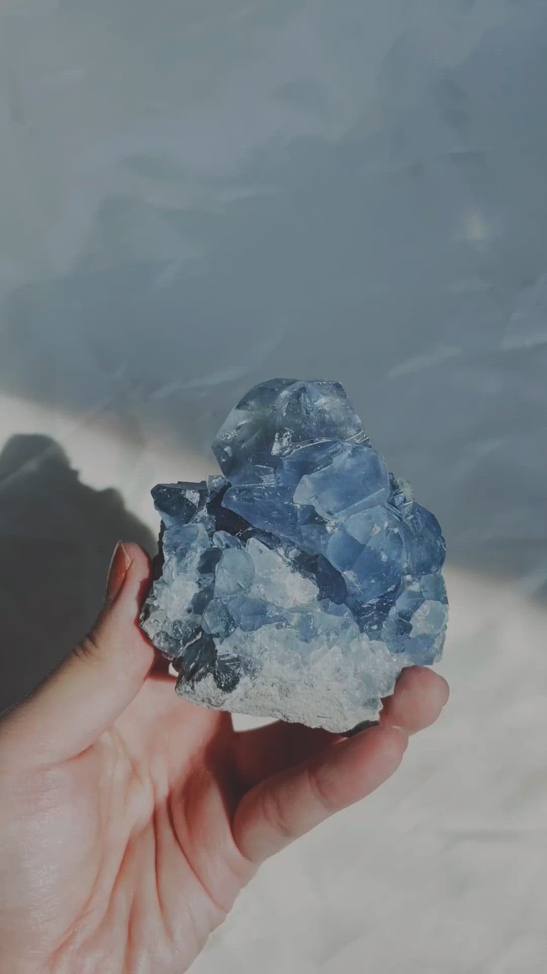 Celestite Clusters from Madagascar