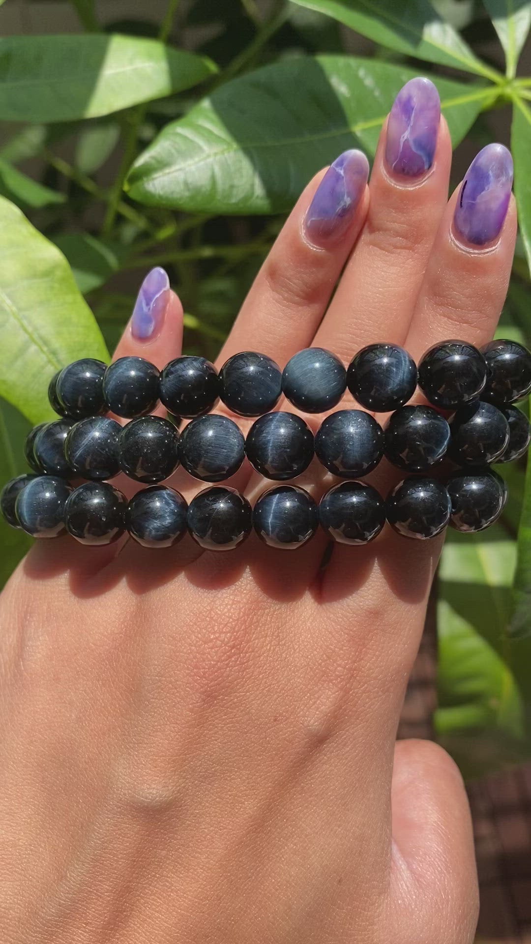 *PREMIUM* Blue Tiger Eye Bead Bracelet