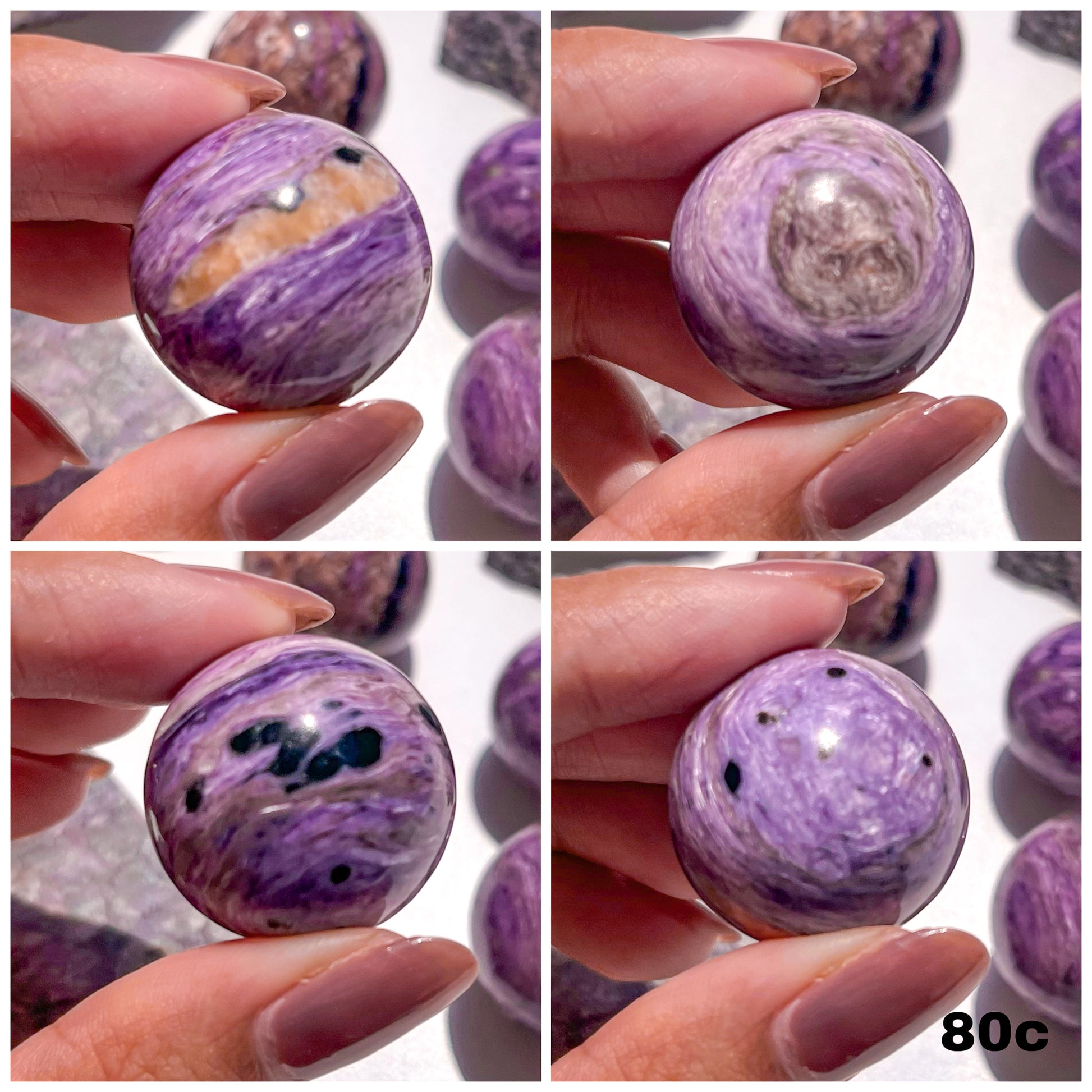 Rare Charoite Spheres
