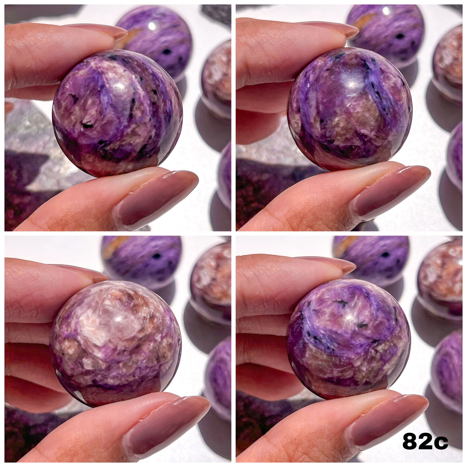 Rare Charoite Spheres