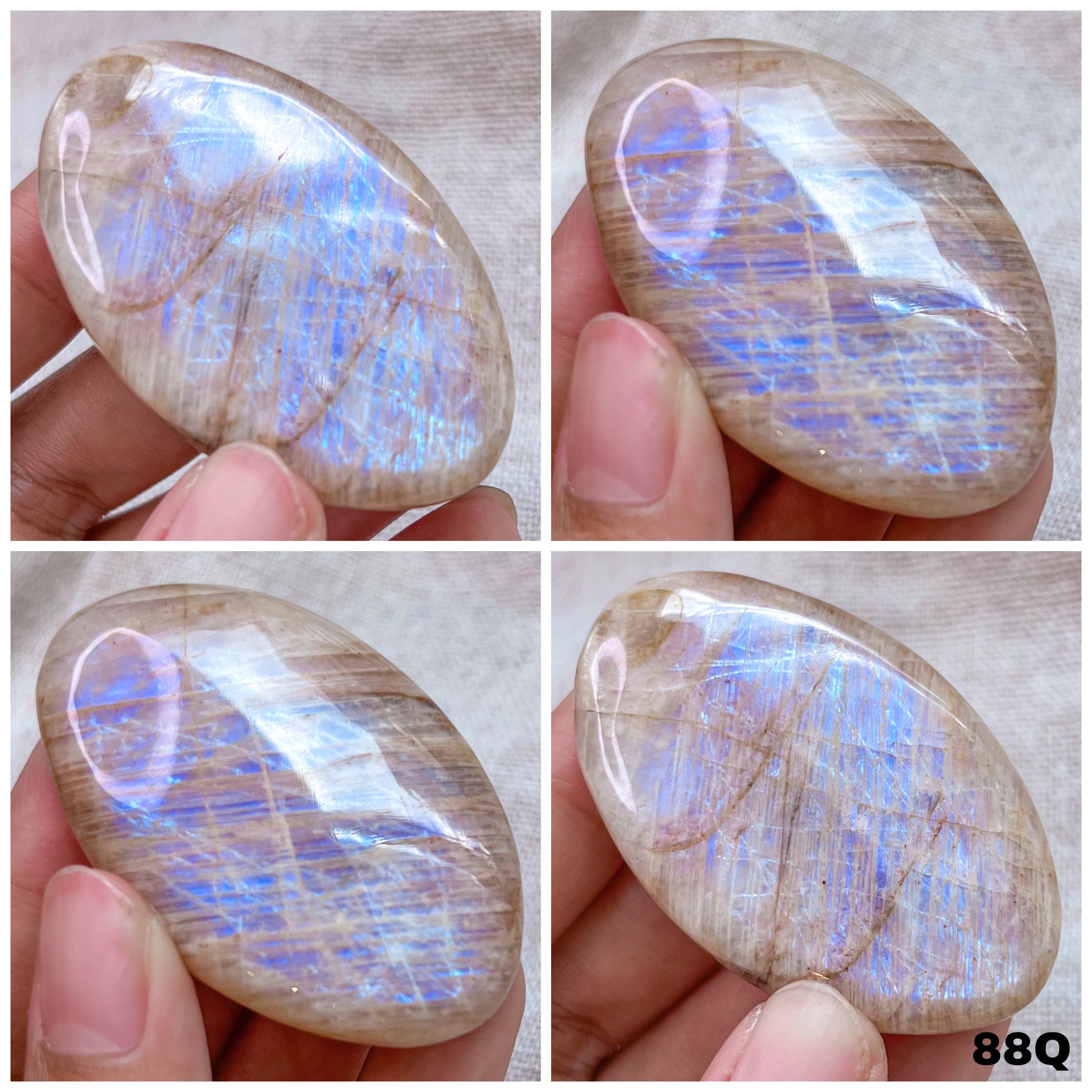 Flashy Belomorite Moonstone Palm Stone