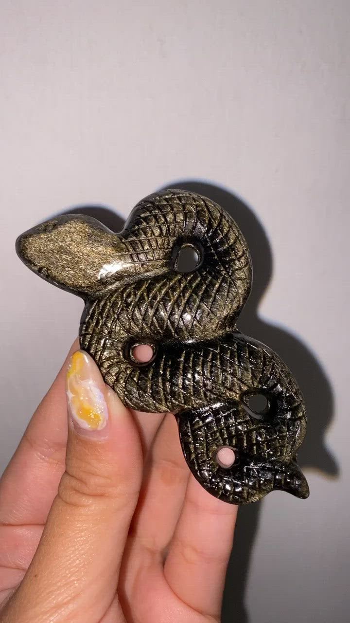 Gold Sheen Obsidian Snake