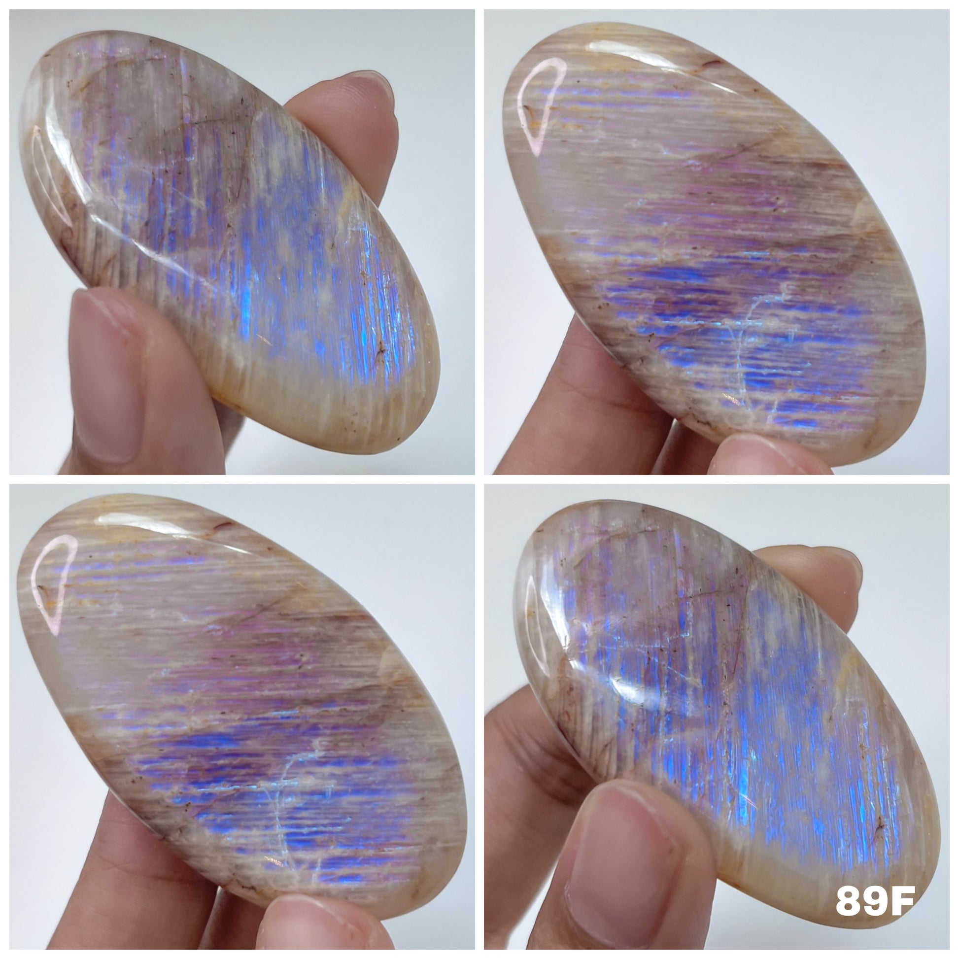 Flashy Belomorite Moonstone Palm Stone