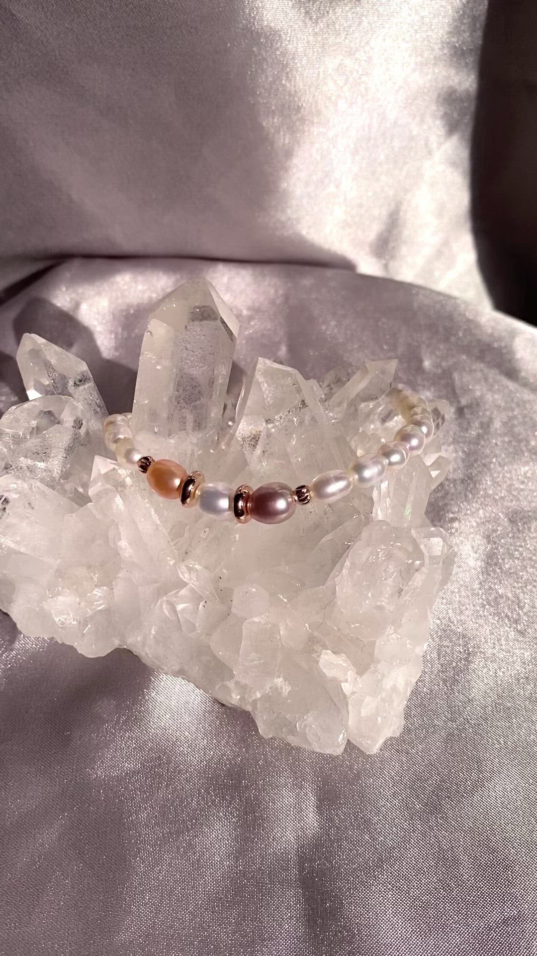 Ethereal Tricolor Natural Freshwater Pearl Bracelet