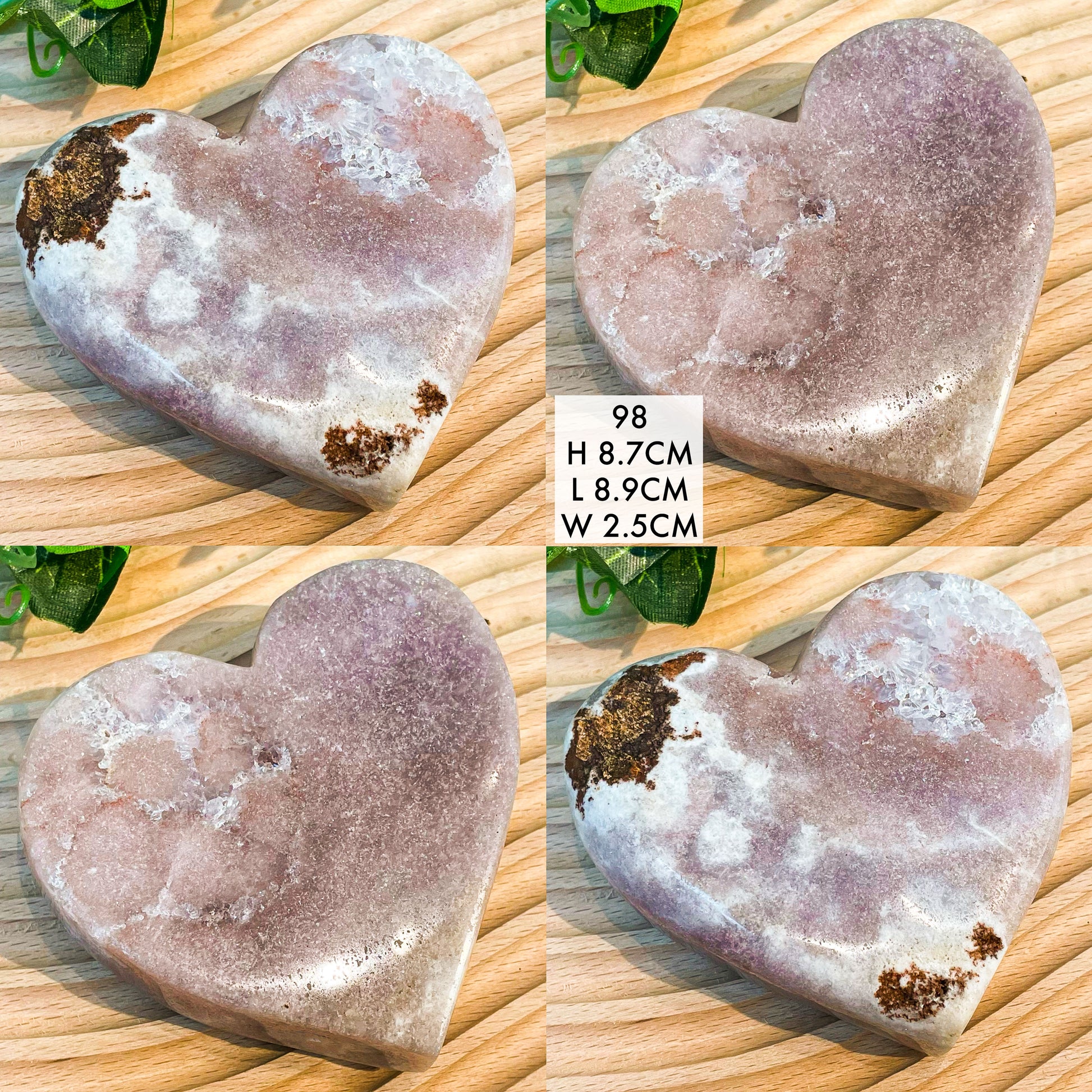 Pink Amethyst Hearts