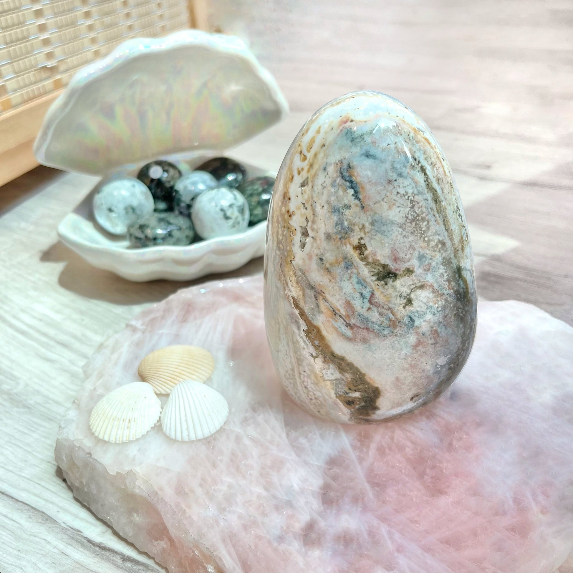 Pastel Ocean Jasper Freeform