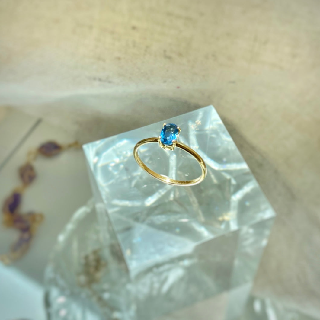 Kyanite Ring in Dainty Gold Filled